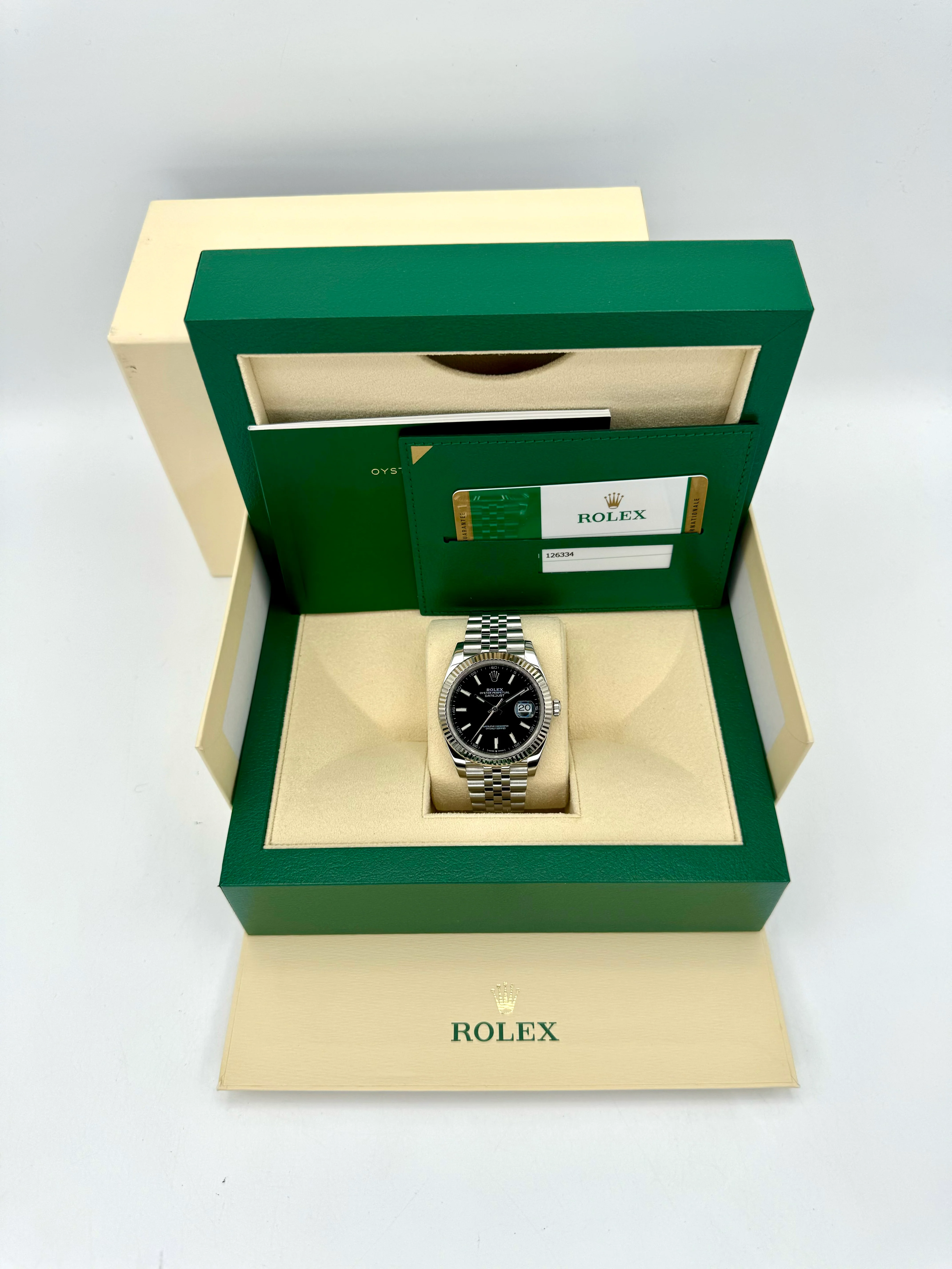 2019 Rolex Datejust 41mm 126334 Stainless Steel Jubilee Black Dial - Image 12