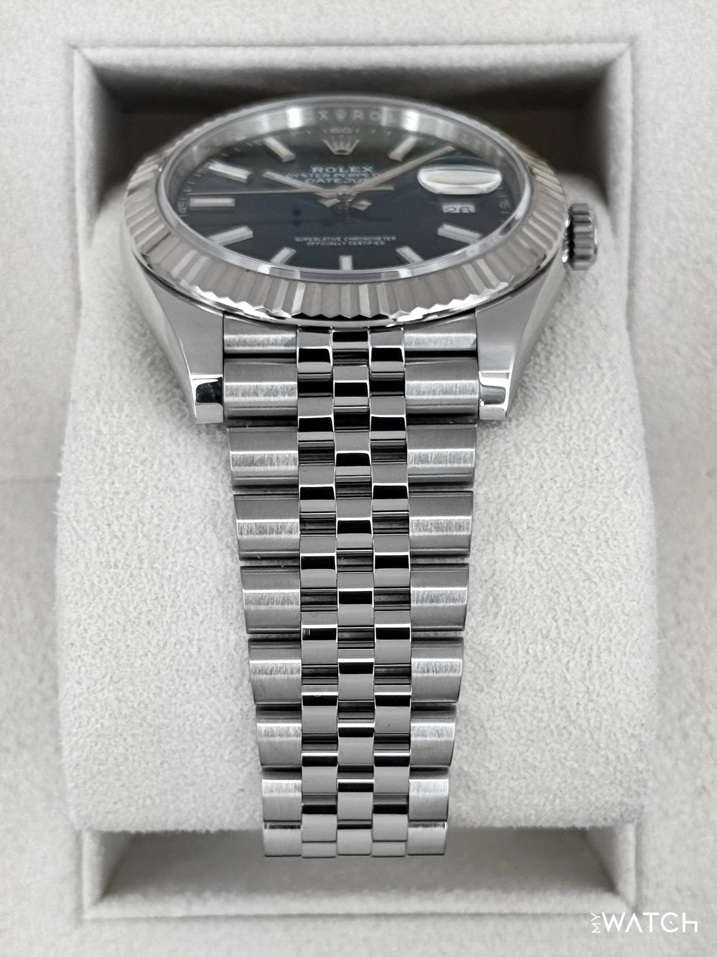 2019 Rolex Datejust 41mm 126334 Stainless Steel Jubilee Blue Dial - Image 3