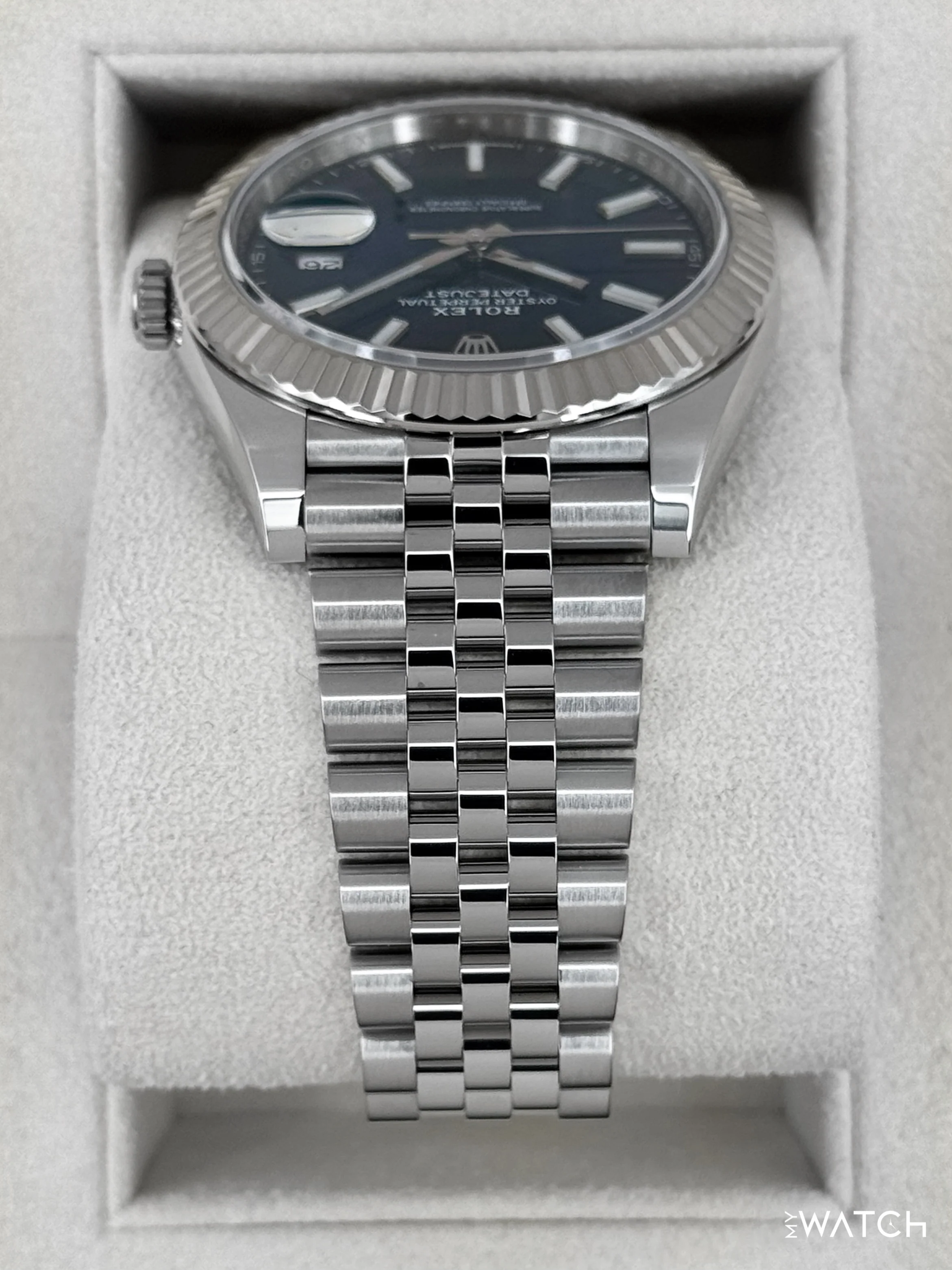 2019 Rolex Datejust 41mm 126334 Stainless Steel Jubilee Blue Dial - Image 4