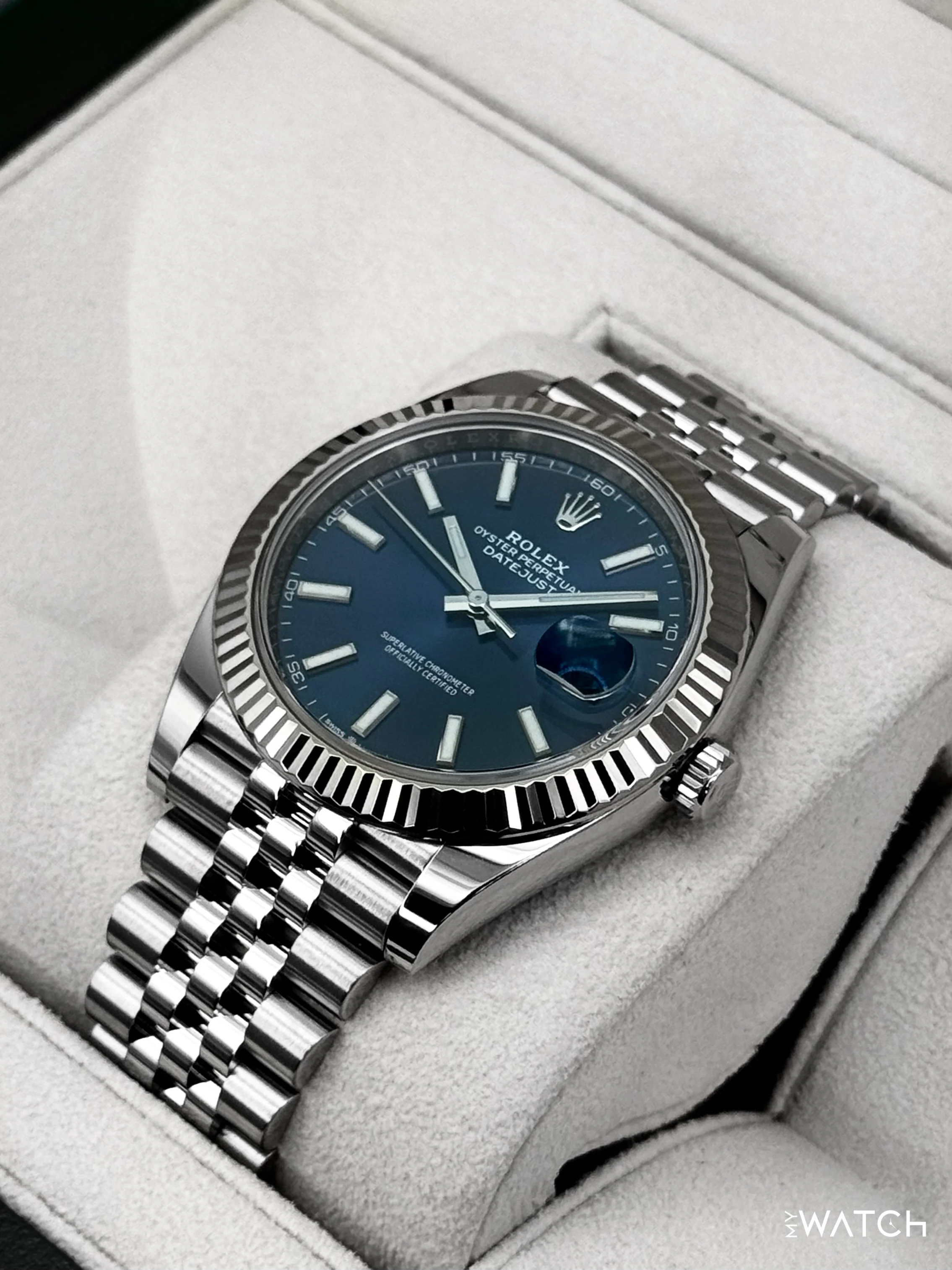 2019 Rolex Datejust 41mm 126334 Stainless Steel Jubilee Blue Dial - Image 5