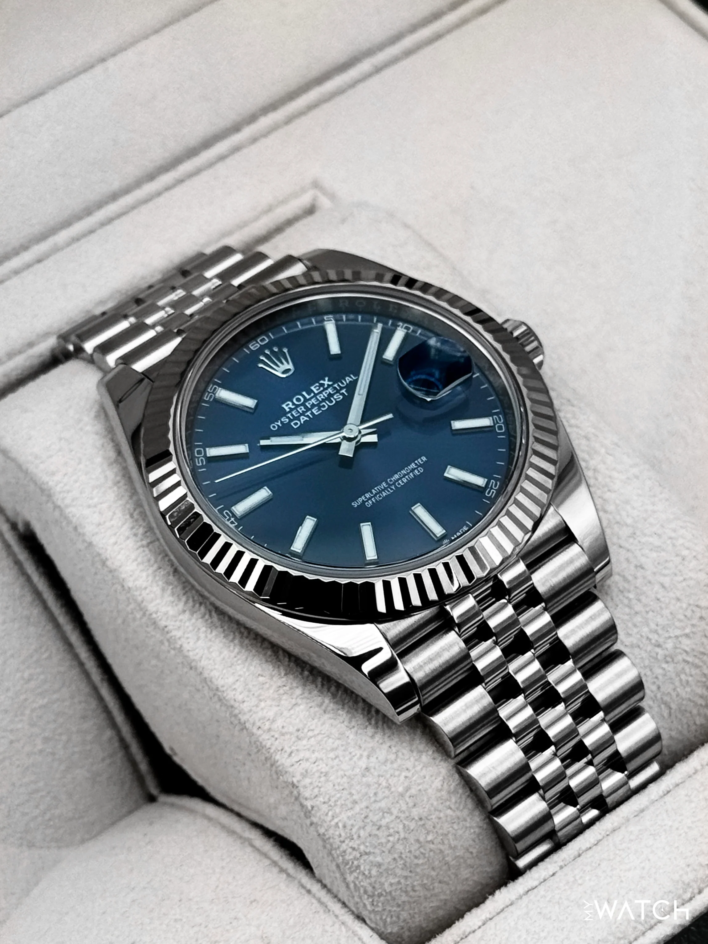 2019 Rolex Datejust 41mm 126334 Stainless Steel Jubilee Blue Dial - Image 6