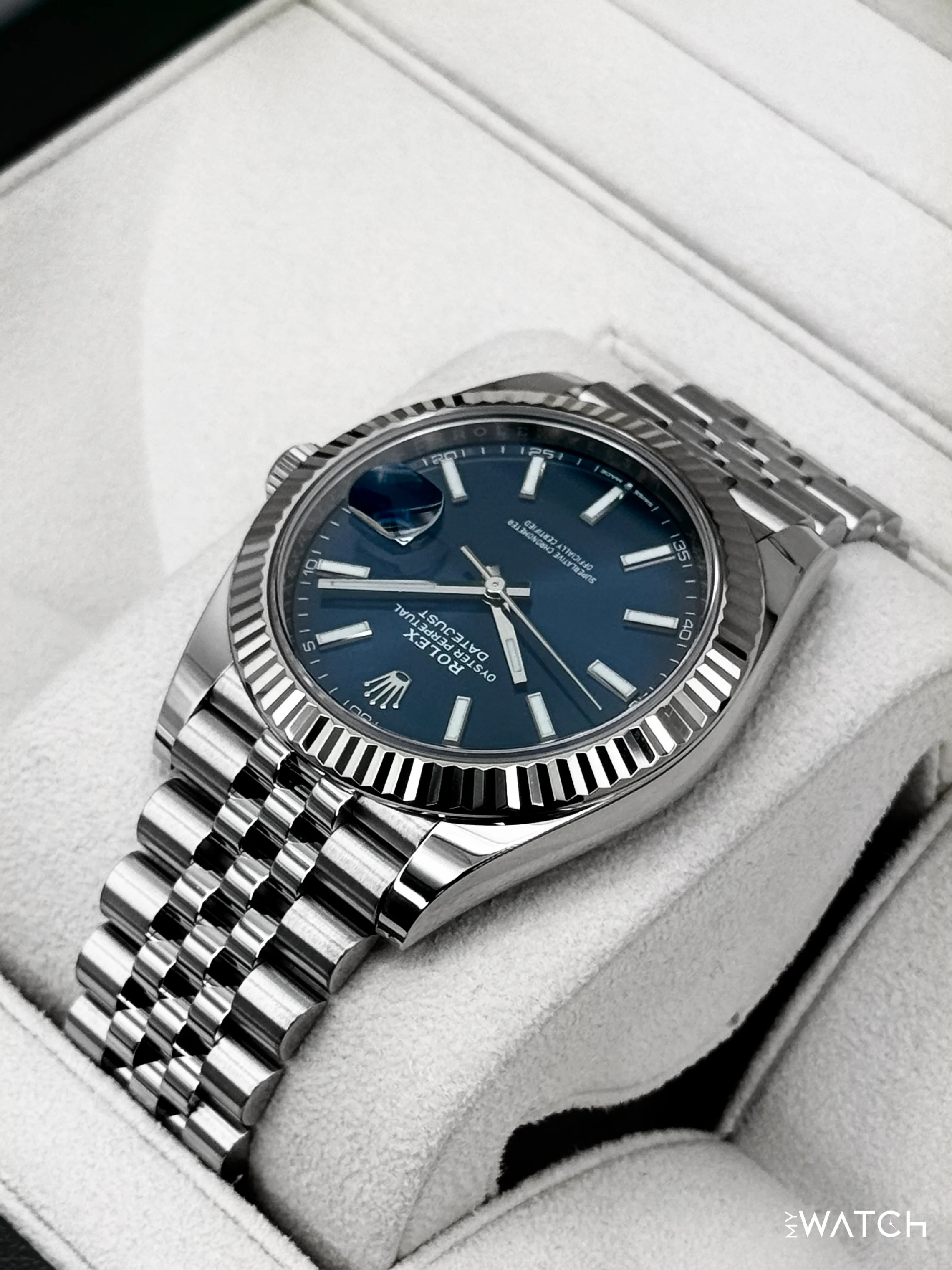 2019 Rolex Datejust 41mm 126334 Stainless Steel Jubilee Blue Dial - Image 7