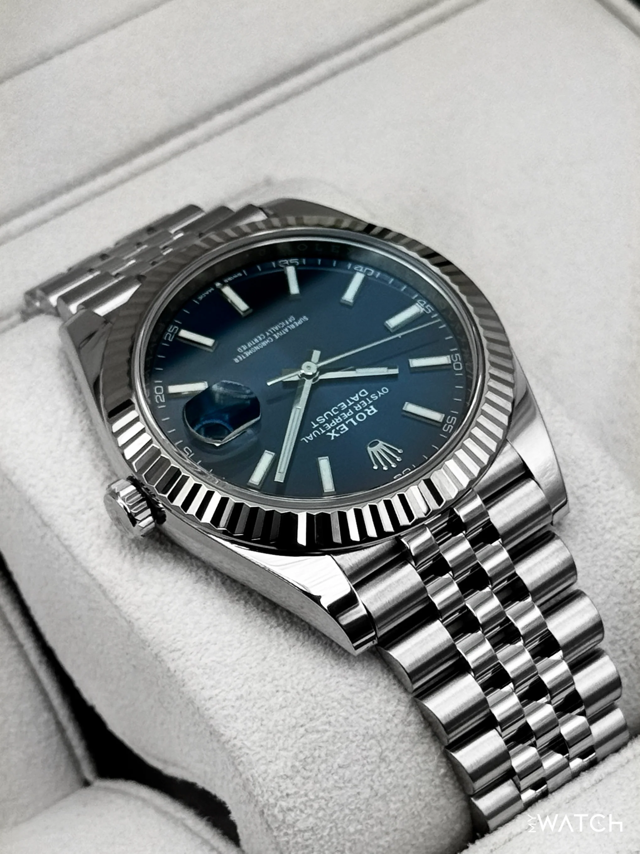 2019 Rolex Datejust 41mm 126334 Stainless Steel Jubilee Blue Dial - Image 8