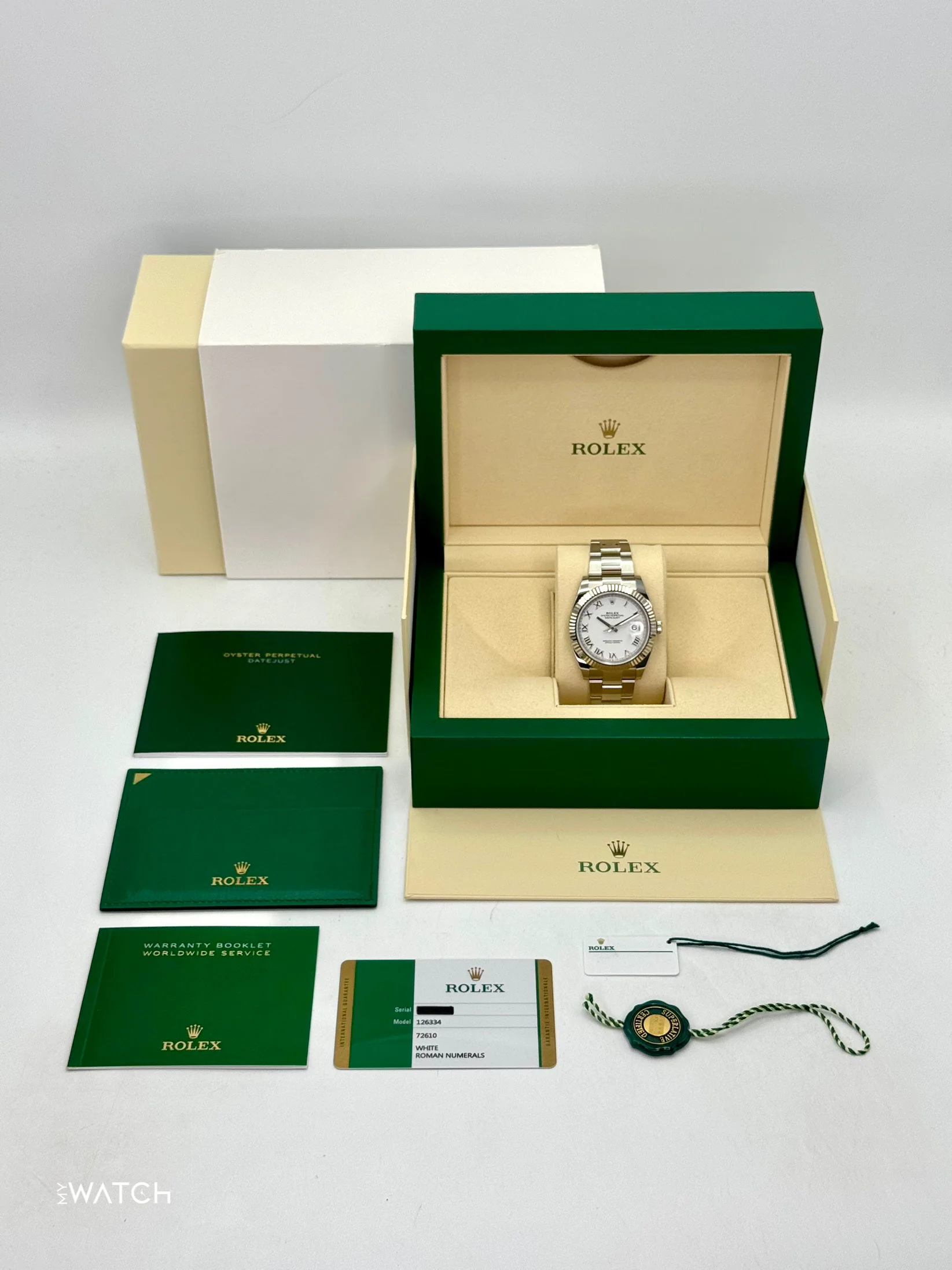 2019 Rolex Datejust 41mm 126334 Stainless Steel Oyster White Dial - Image 10