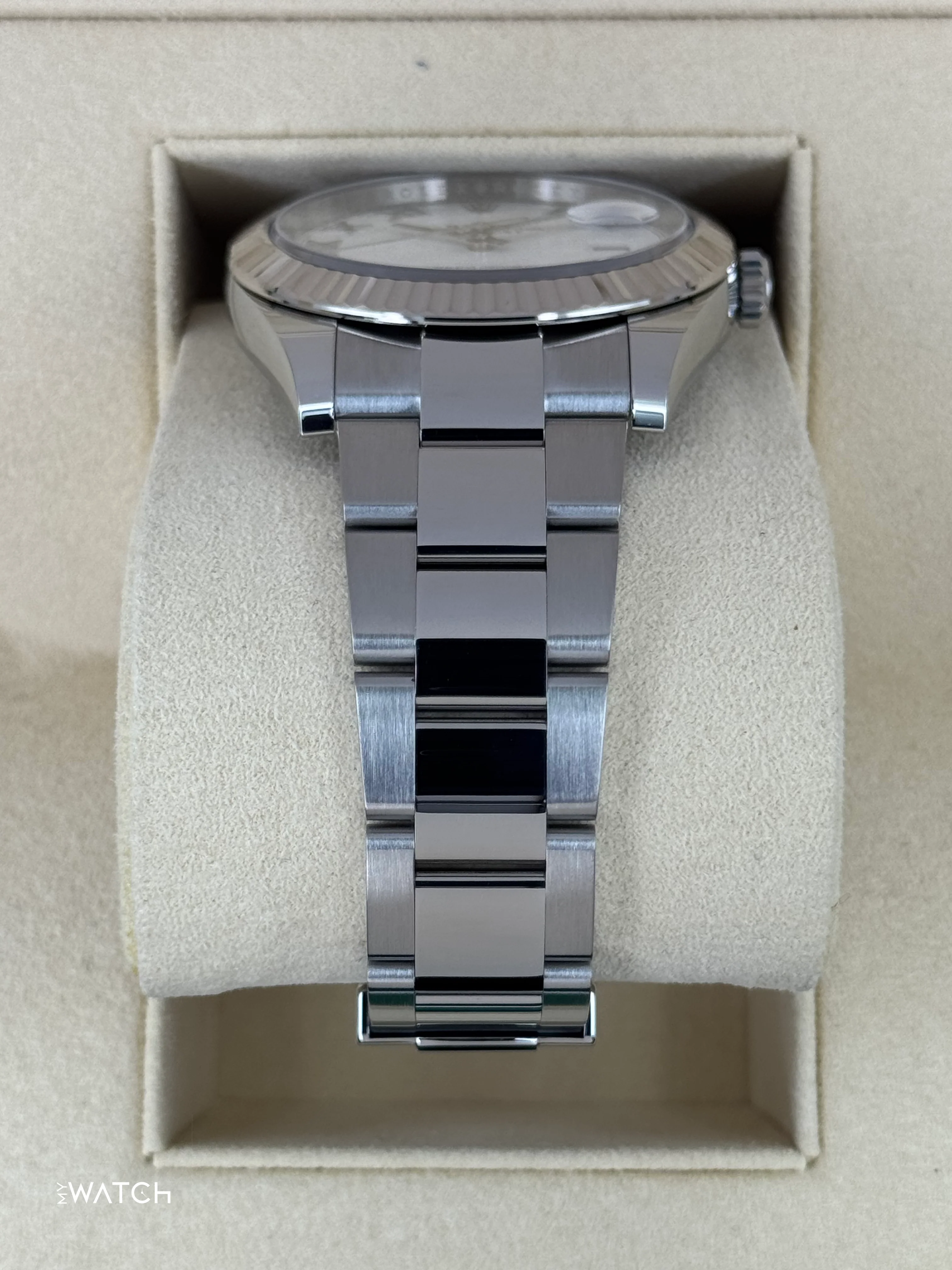 2019 Rolex Datejust 41mm 126334 Stainless Steel Oyster White Dial - Image 3