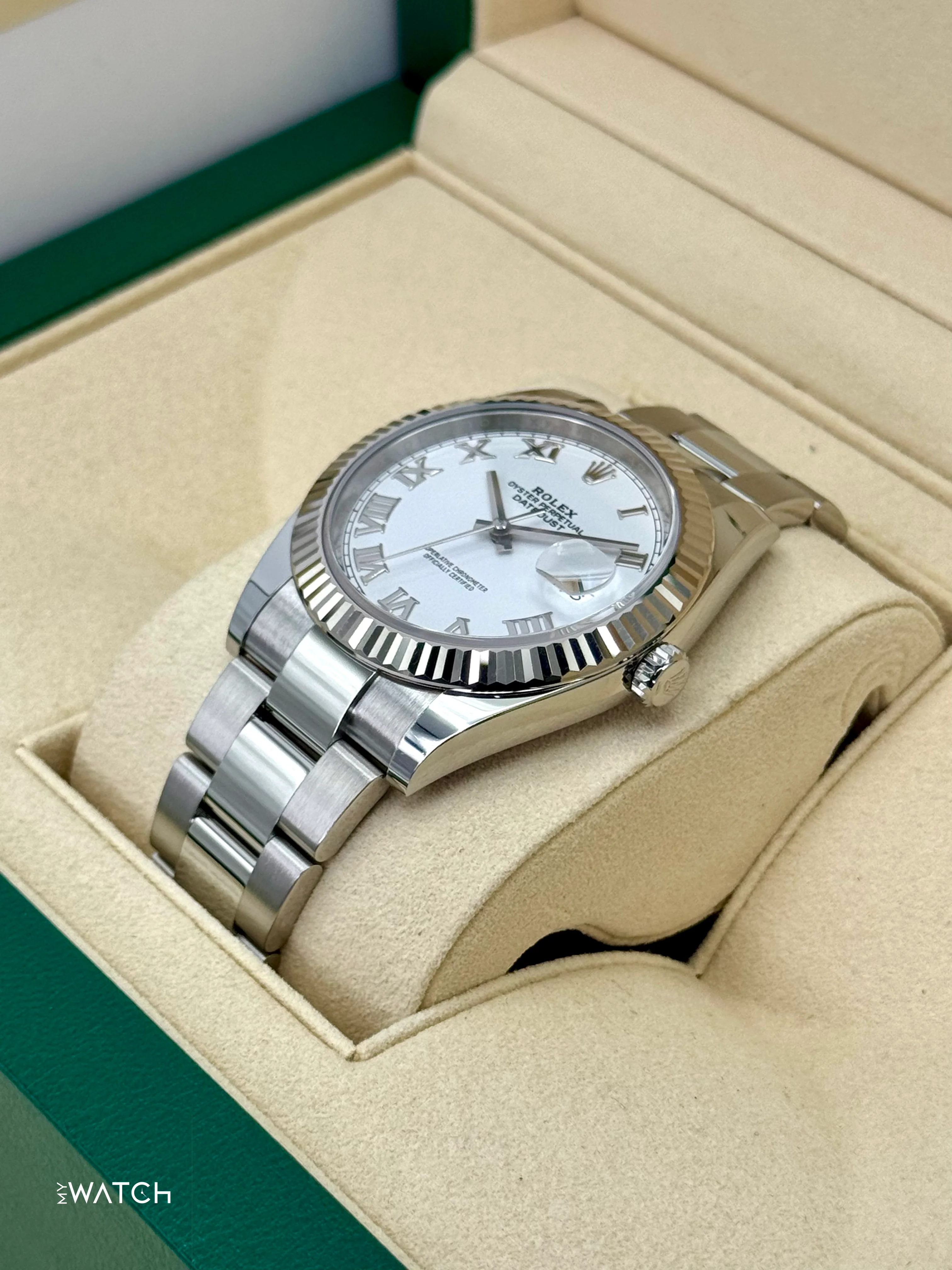 2019 Rolex Datejust 41mm 126334 Stainless Steel Oyster White Dial - Image 5