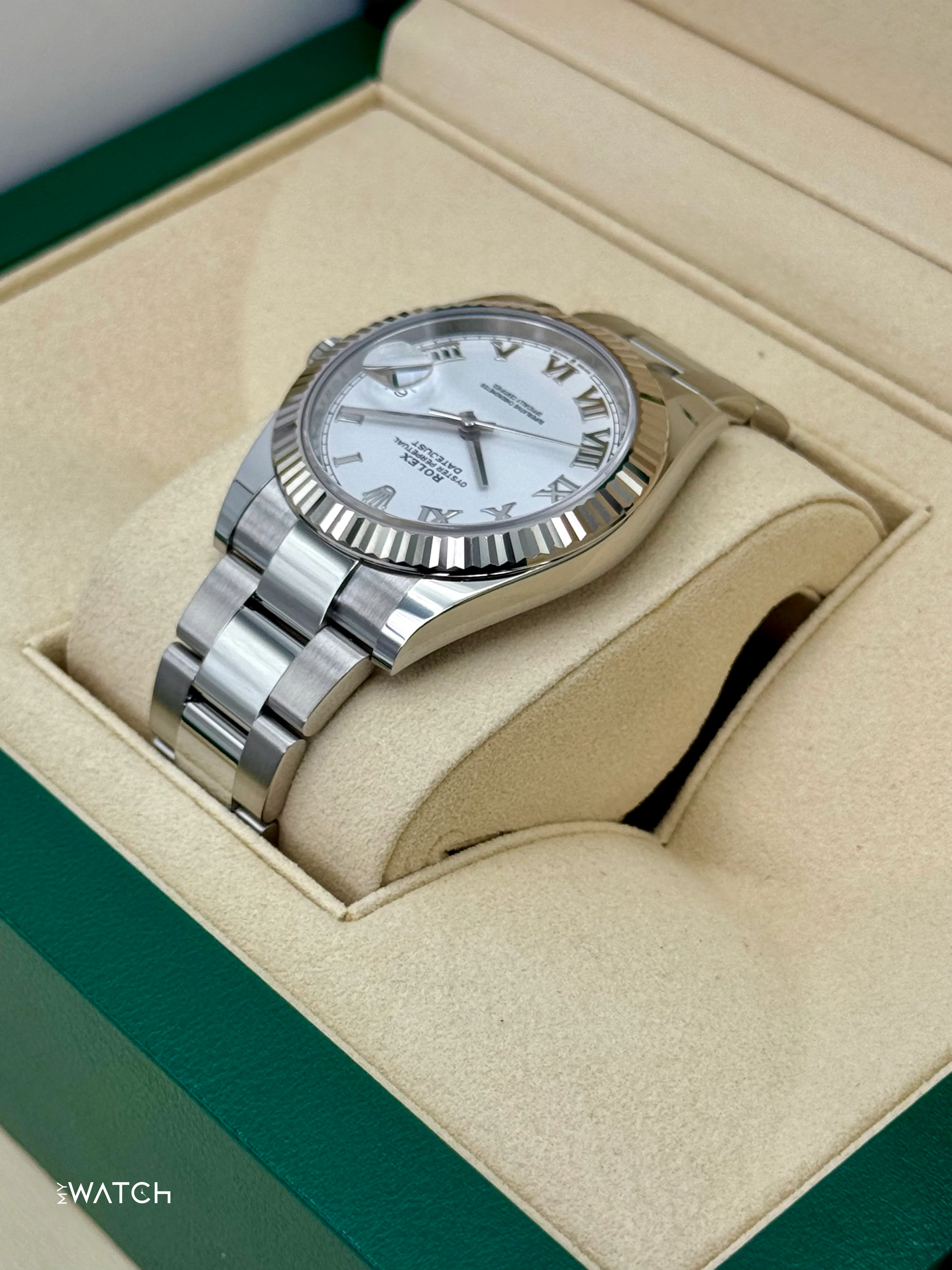 2019 Rolex Datejust 41mm 126334 Stainless Steel Oyster White Dial - Image 7