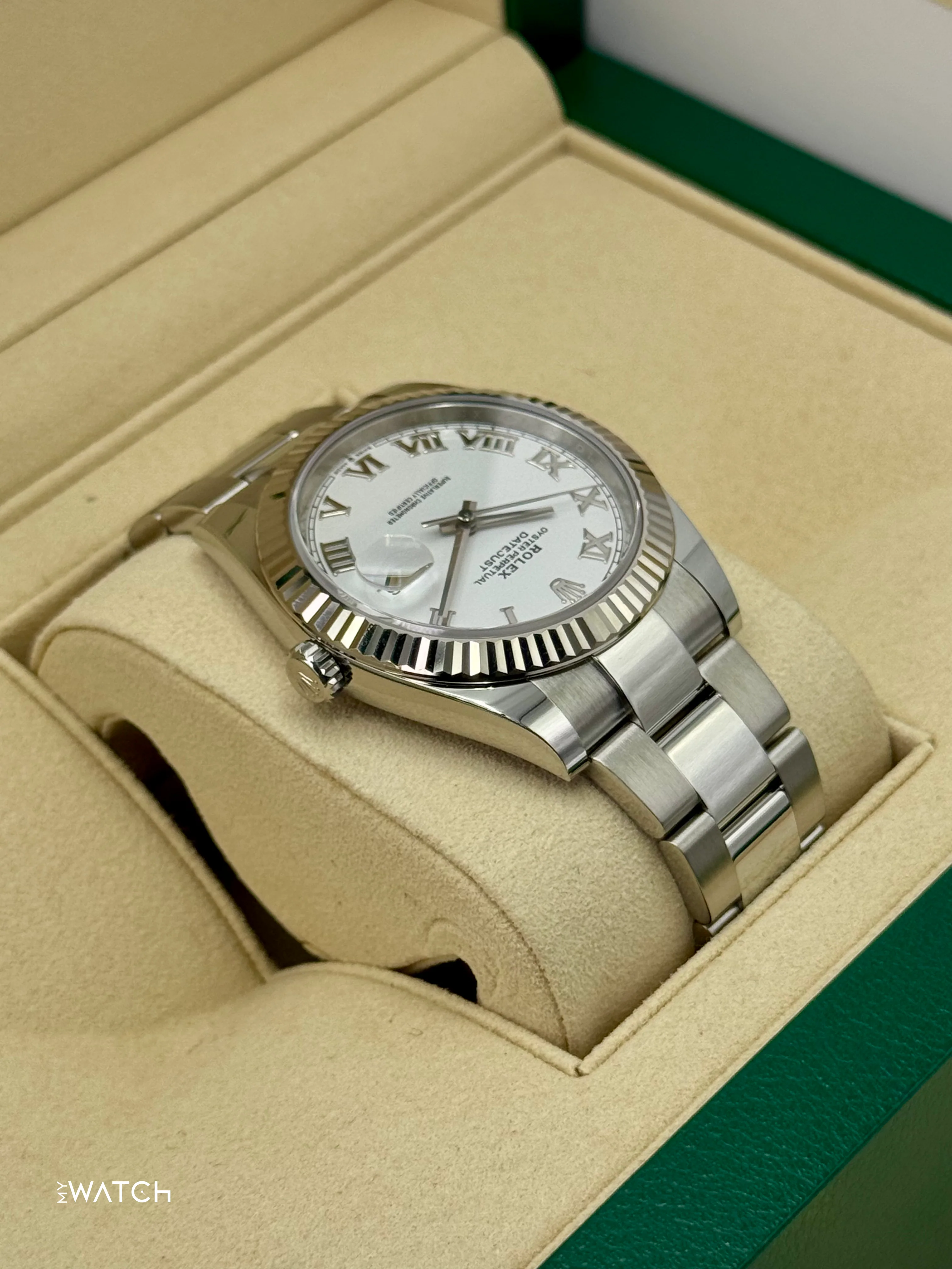 2019 Rolex Datejust 41mm 126334 Stainless Steel Oyster White Dial - Image 8