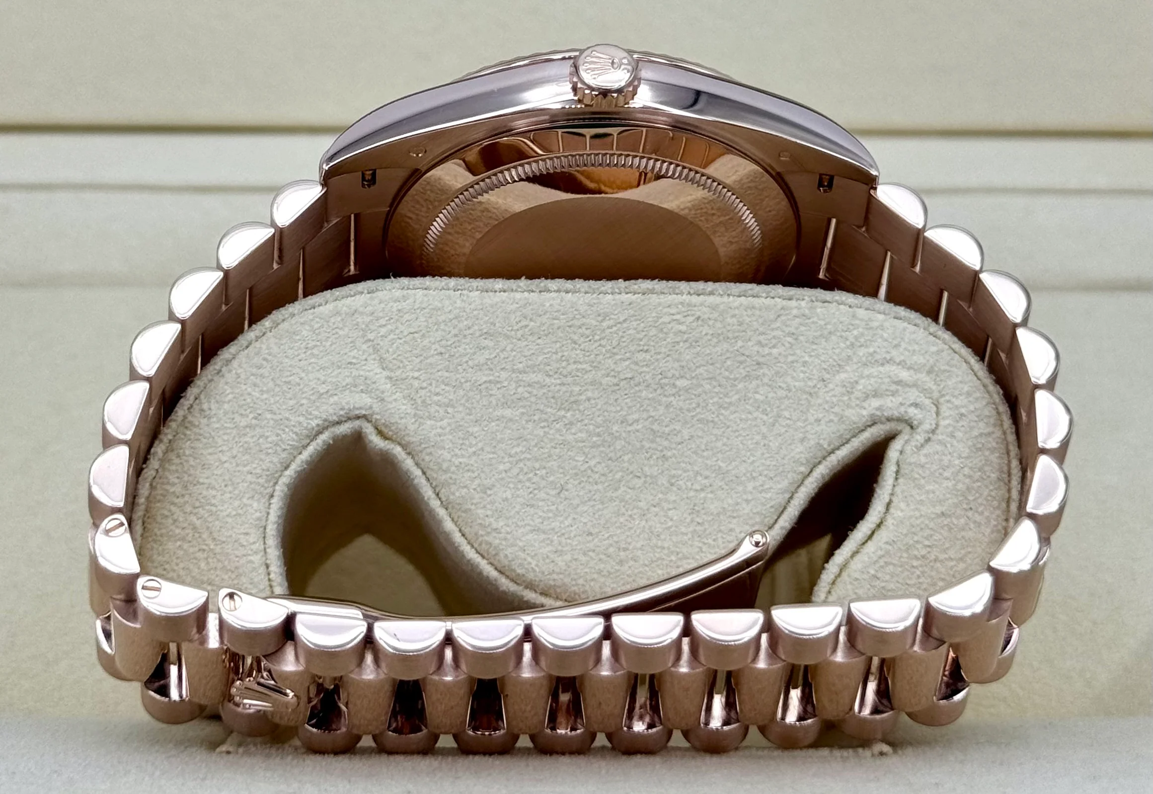 2019 Rolex Day-Date 40mm 228235 Presidential Rose Gold Olive Dial - Image 9