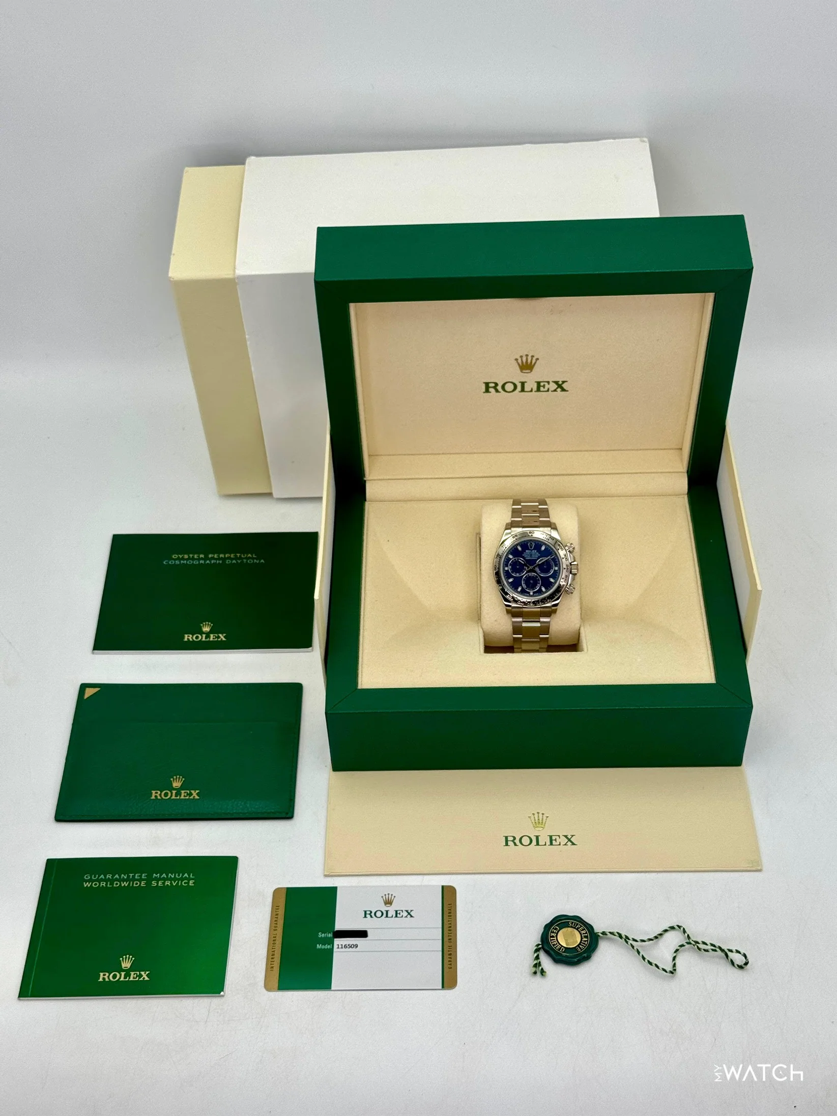 2019 Rolex Daytona 40mm 116509 White Gold Blue Dial - Image 10