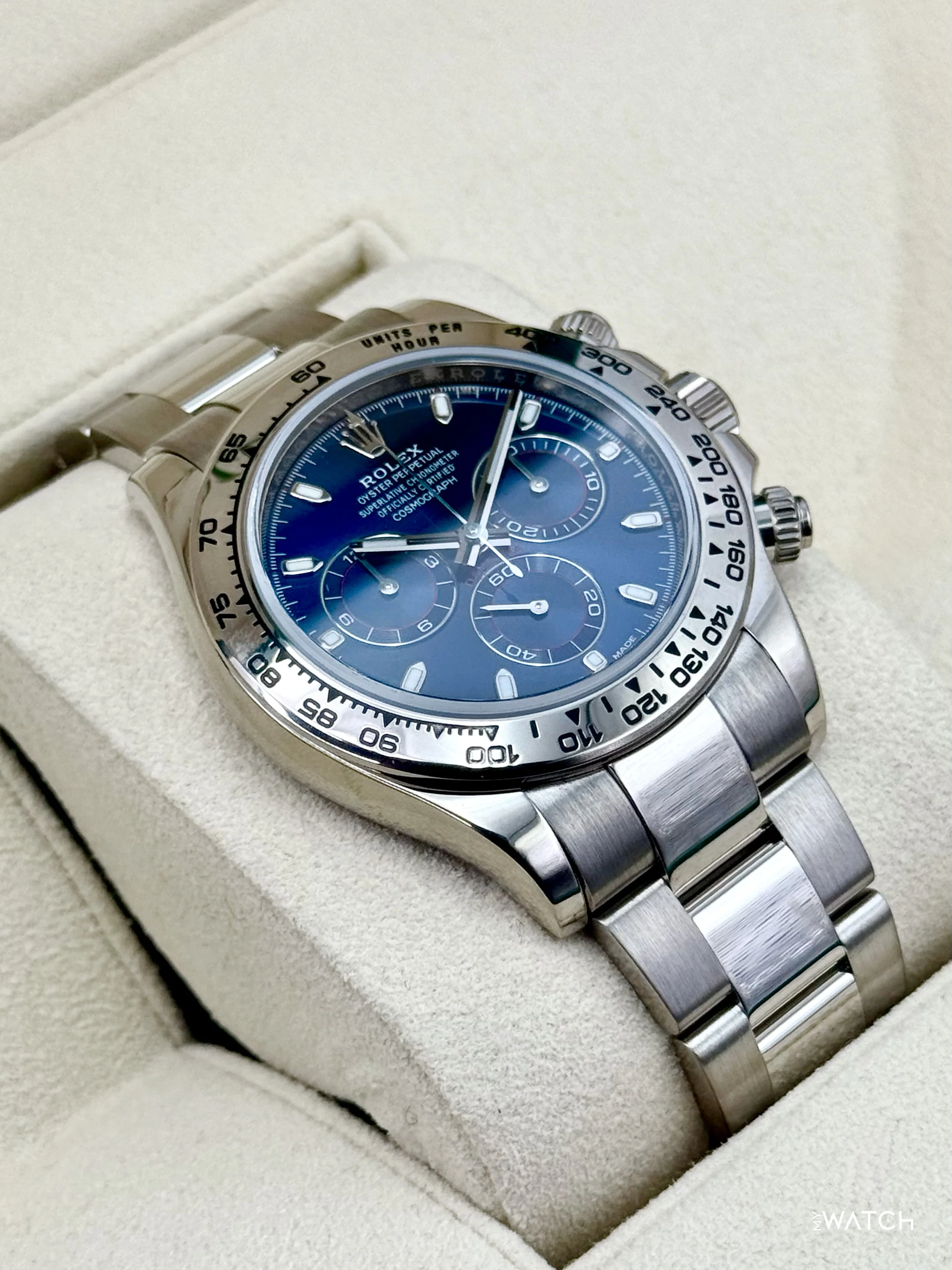 2019 Rolex Daytona 40mm 116509 White Gold Blue Dial - Image 6