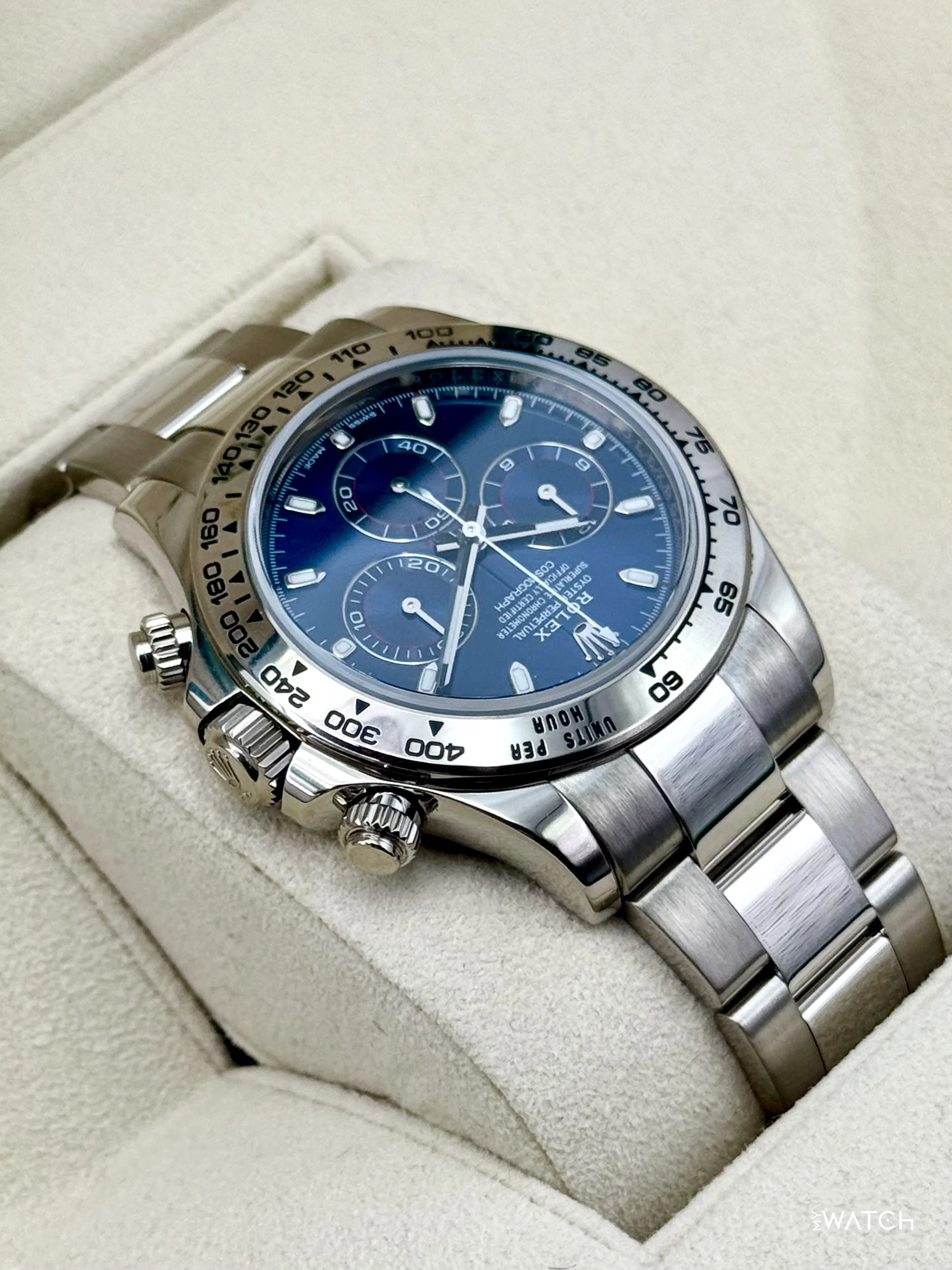 2019 Rolex Daytona 40mm 116509 White Gold Blue Dial - Image 8