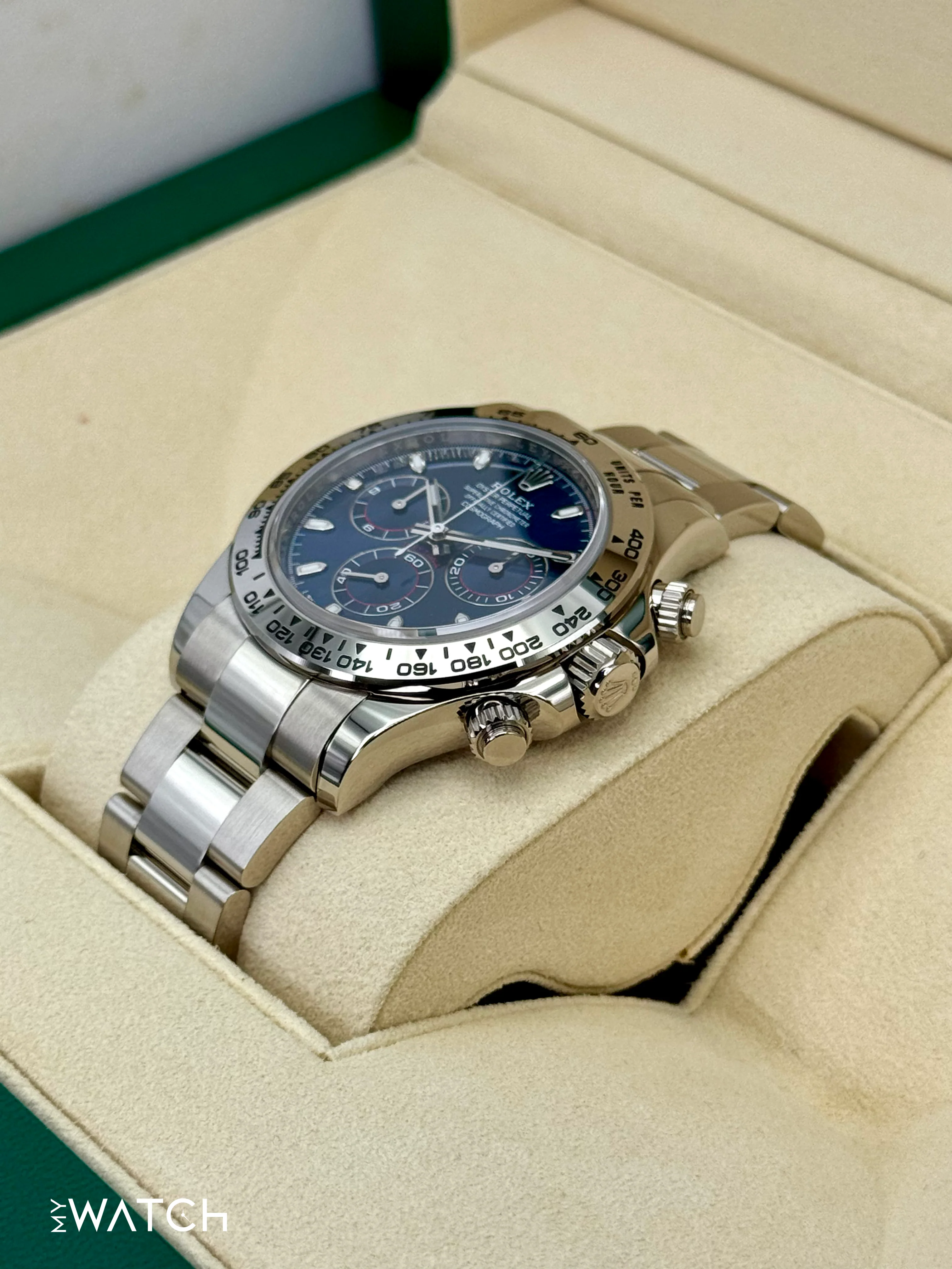 2019 Rolex Daytona 40mm 116509 White Gold Blue Dial - Image 5
