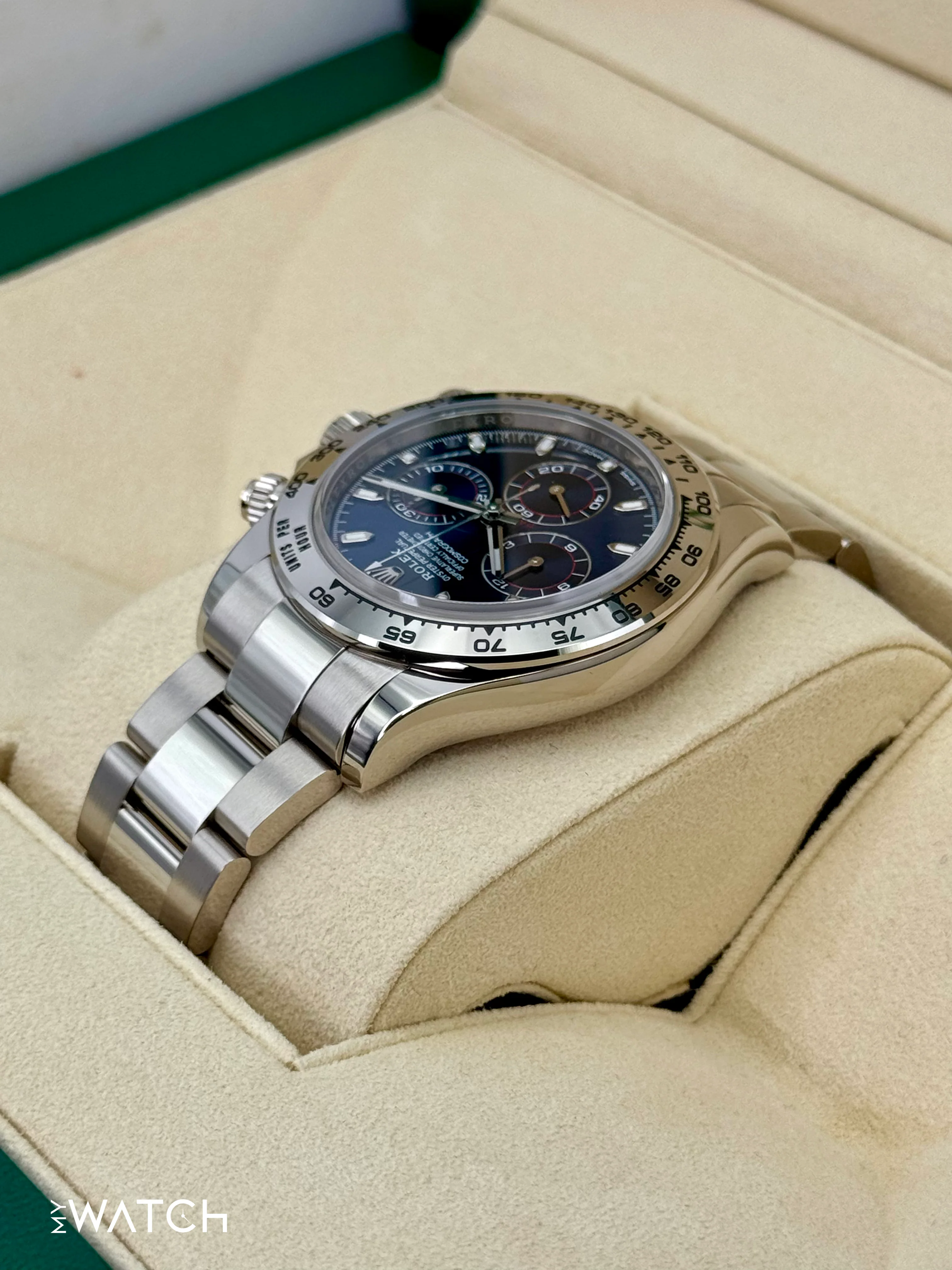 2019 Rolex Daytona 40mm 116509 White Gold Blue Dial - Image 7