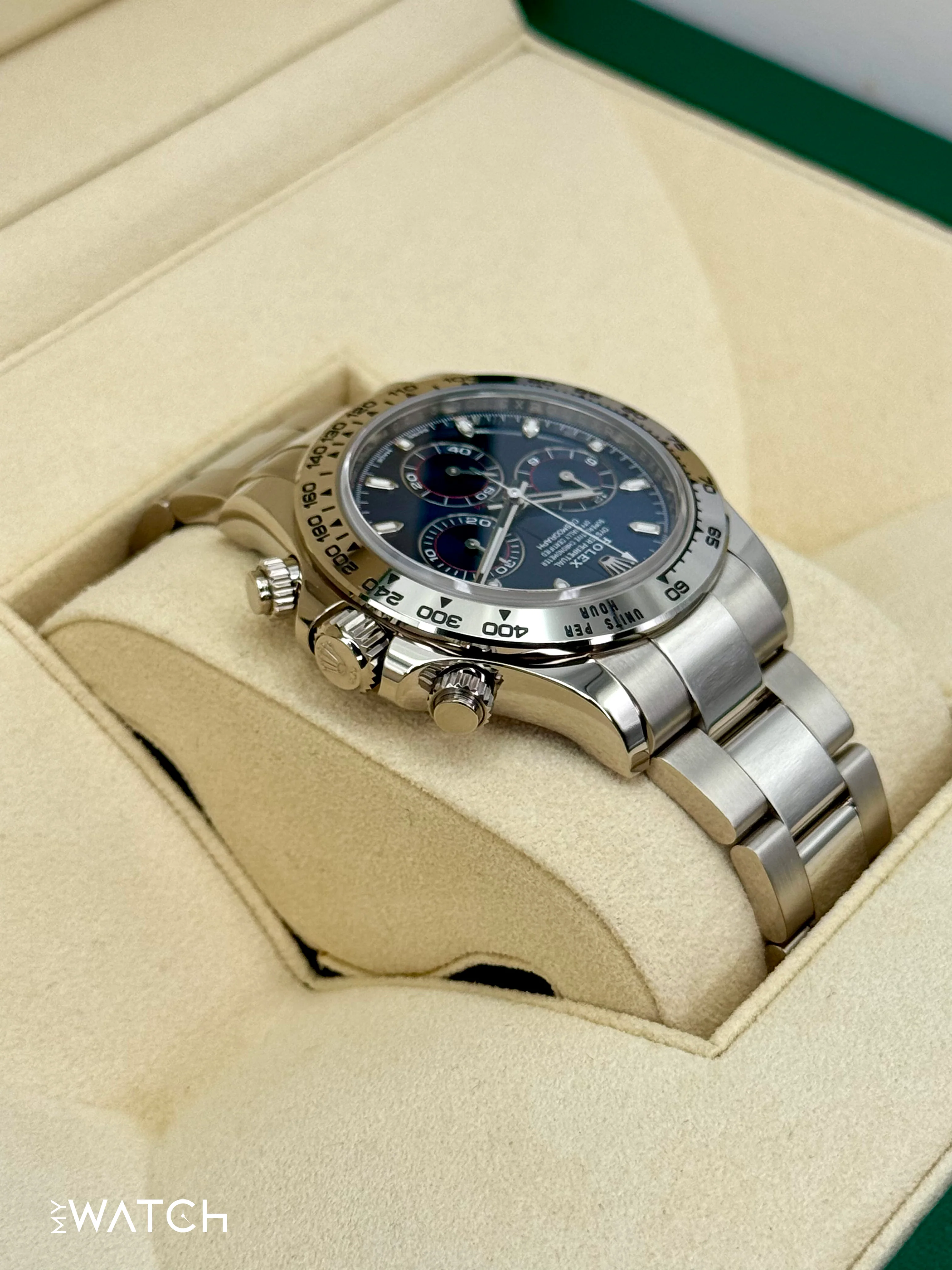 2019 Rolex Daytona 40mm 116509 White Gold Blue Dial - Image 8