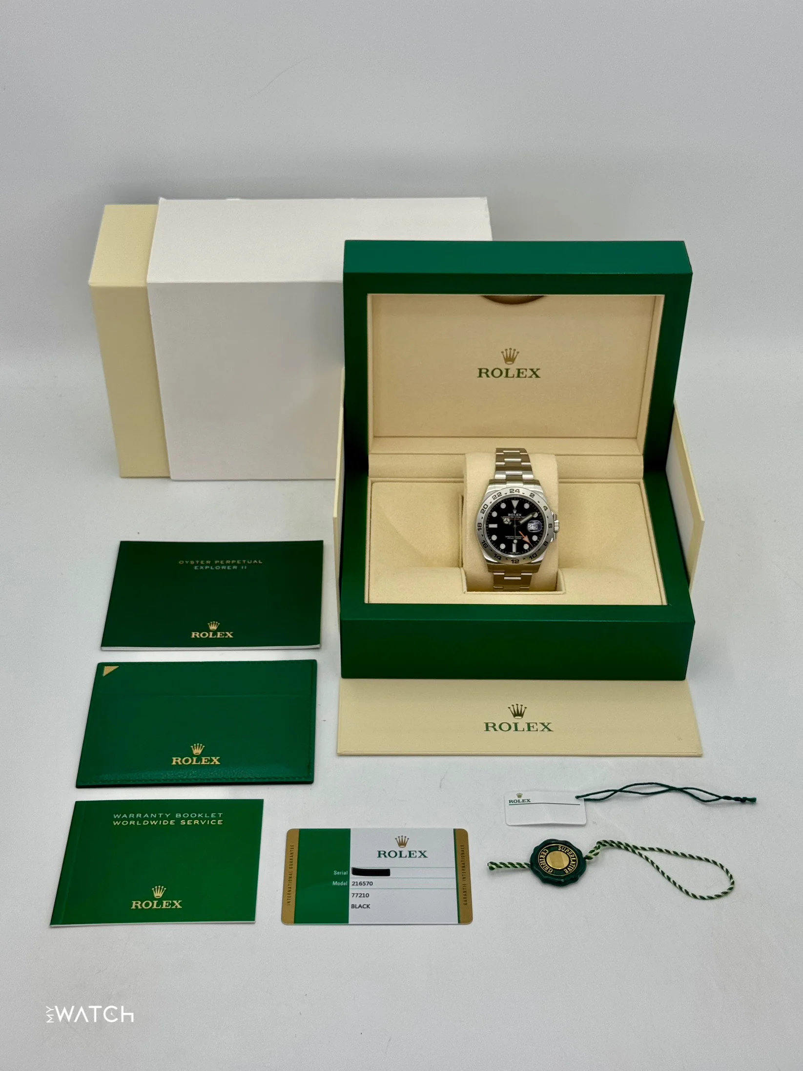 2019 Rolex Explorer II 42mm 216570 Stainless Steel Black Dial - Image 10