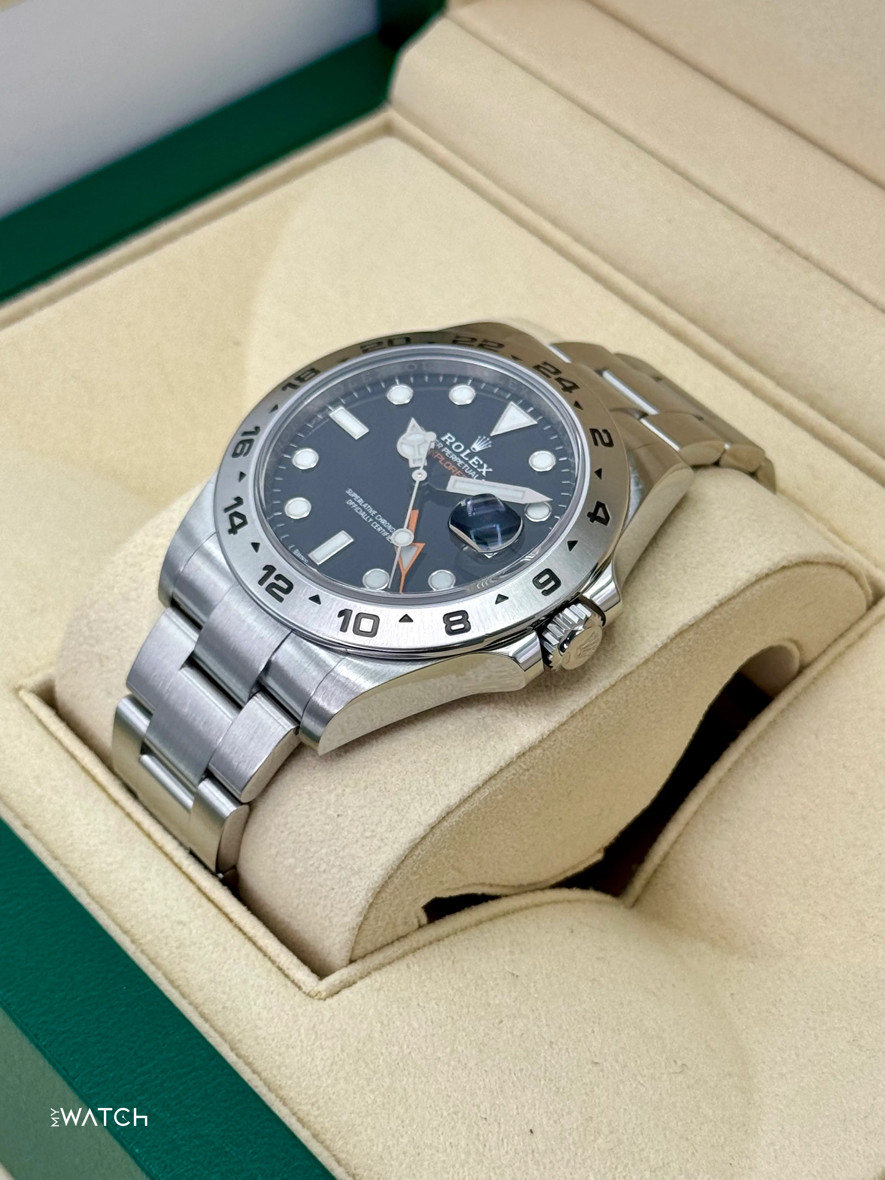 2019 Rolex Explorer II 42mm 216570 Stainless Steel Black Dial - Image 5