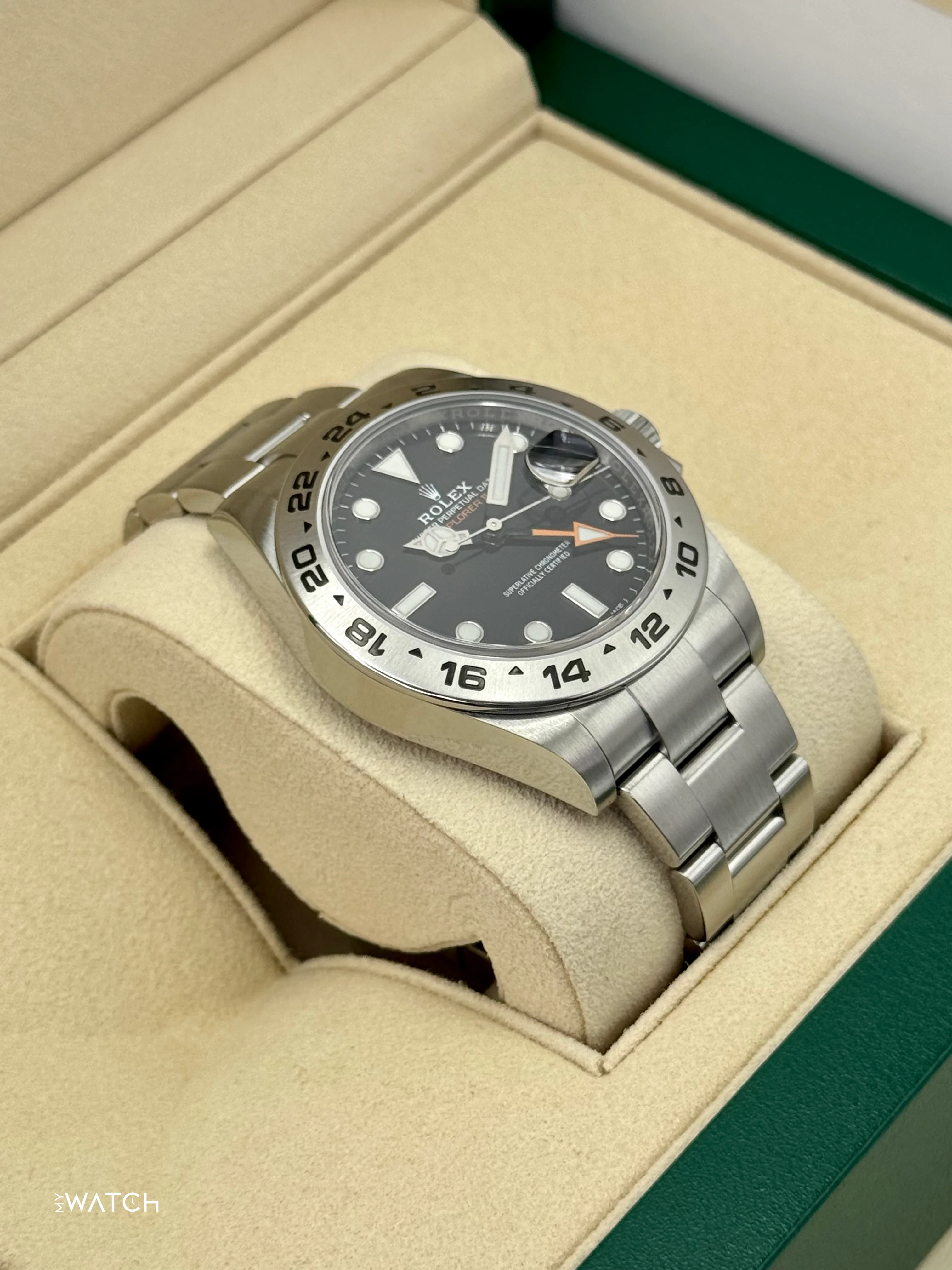 2019 Rolex Explorer II 42mm 216570 Stainless Steel Black Dial - Image 6