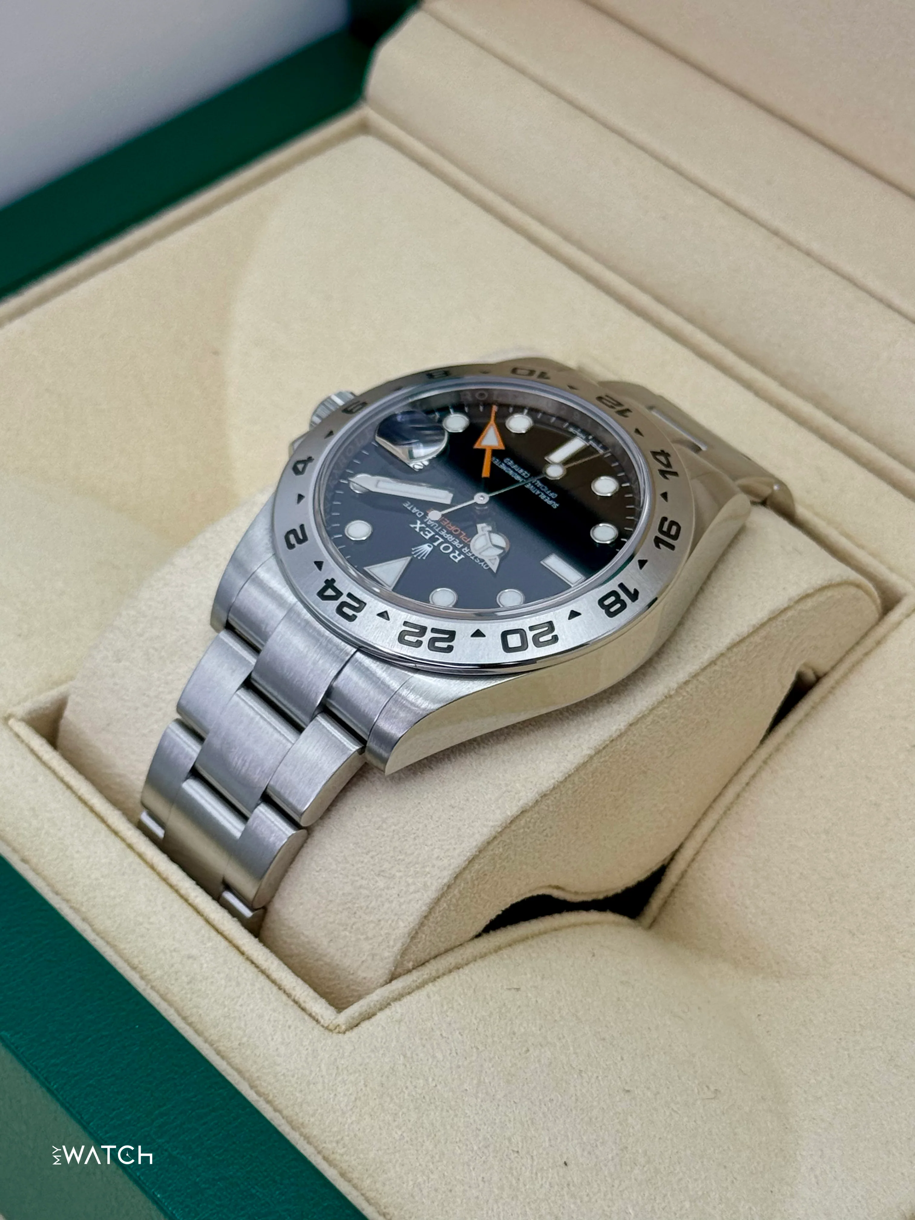 2019 Rolex Explorer II 42mm 216570 Stainless Steel Black Dial - Image 7