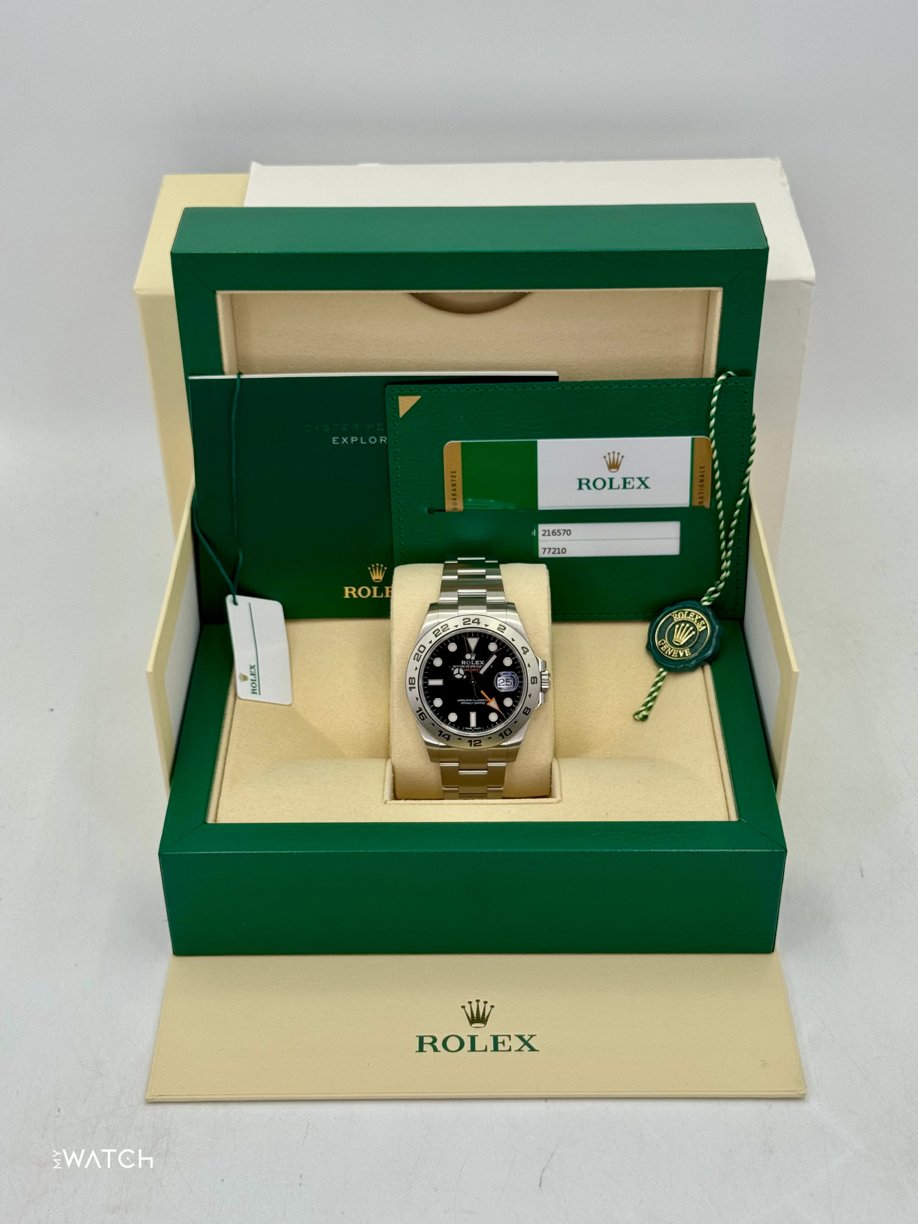 2019 Rolex Explorer II 42mm 216570 Stainless Steel Black Dial - Image 9