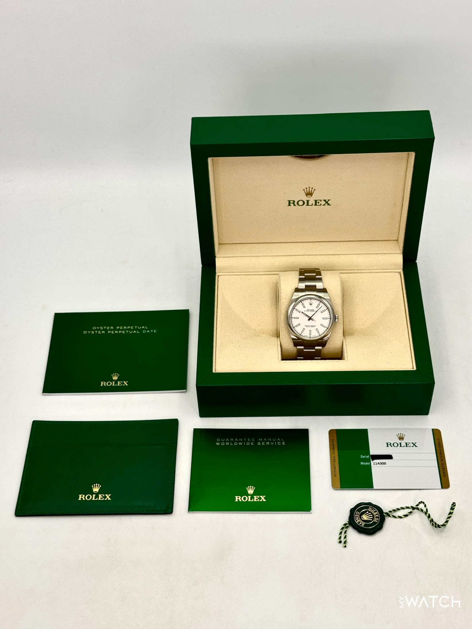 2019 Rolex Oyster Perpetual 39mm 114300 Stainless Steel White Dial - Image 10