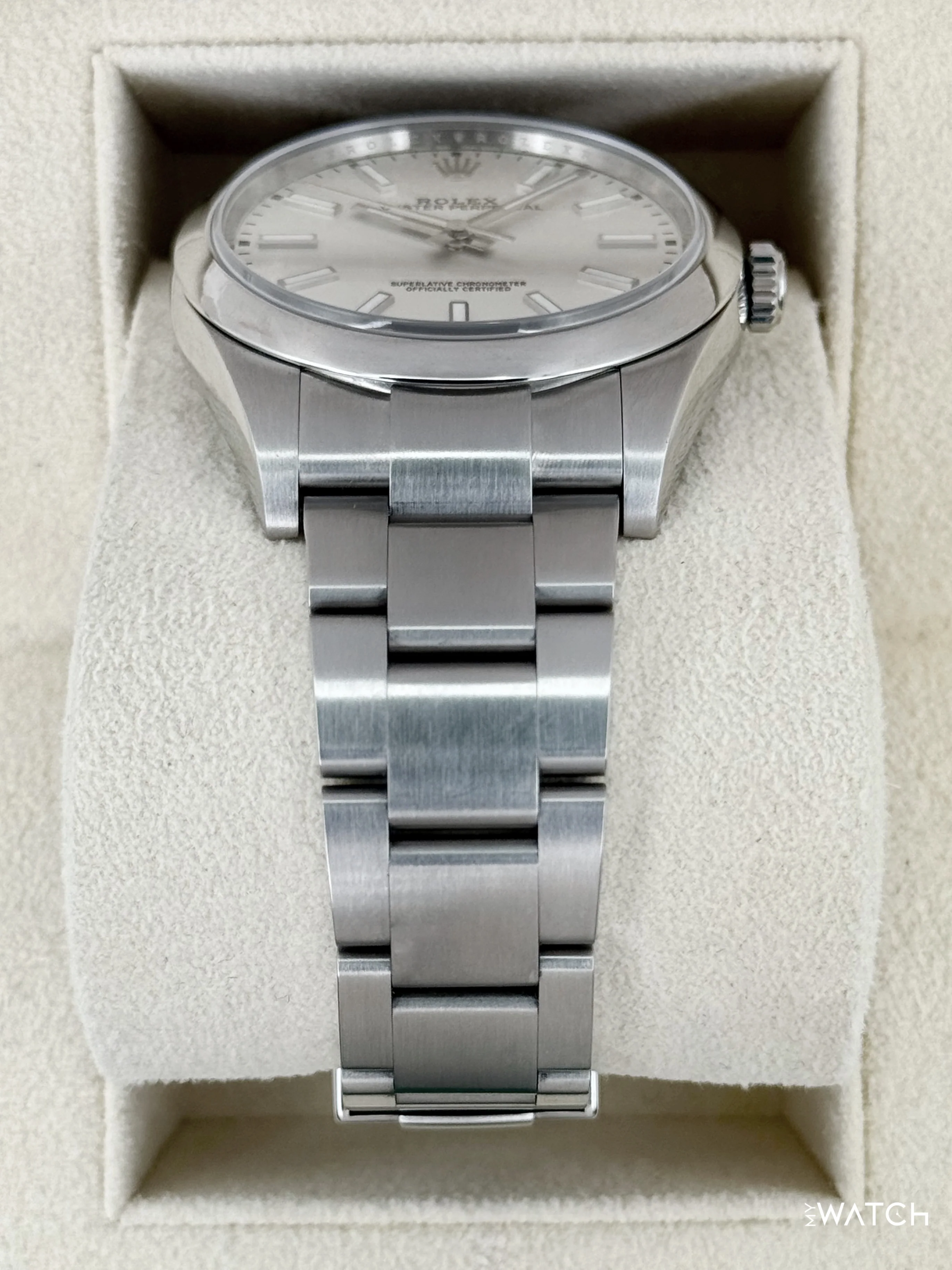 2019 Rolex Oyster Perpetual 39mm 114300 Stainless Steel White Dial - Image 3