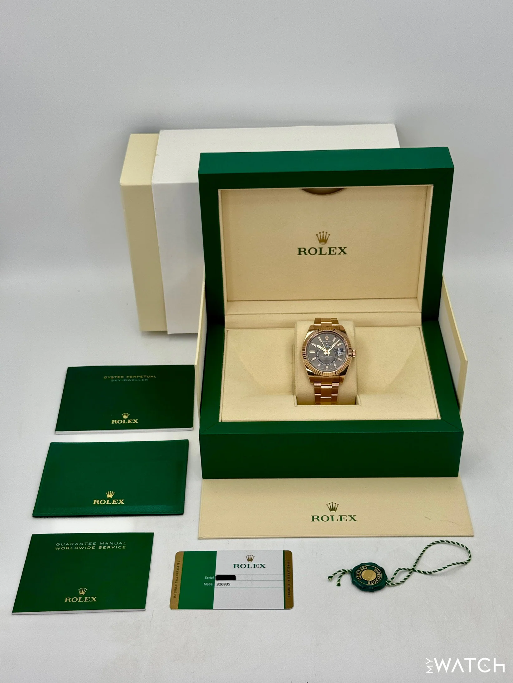 2019 Rolex Sky-Dweller 42mm 326935 Rose Gold Oyster Rhodium Dial - Image 10