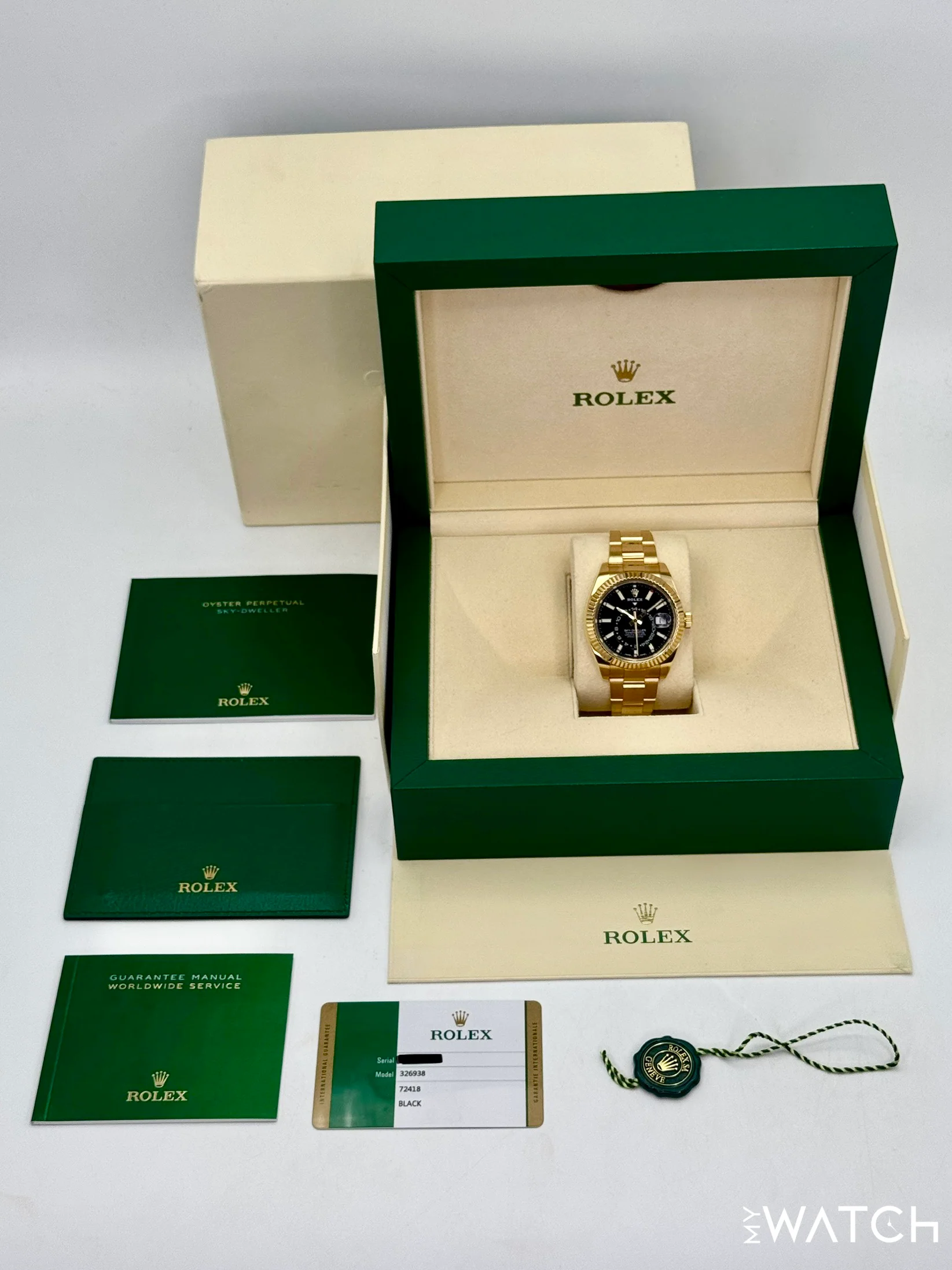 2019 Rolex Sky-Dweller 42mm 326938 18K Yellow Gold Oyster Black Dial - Image 10