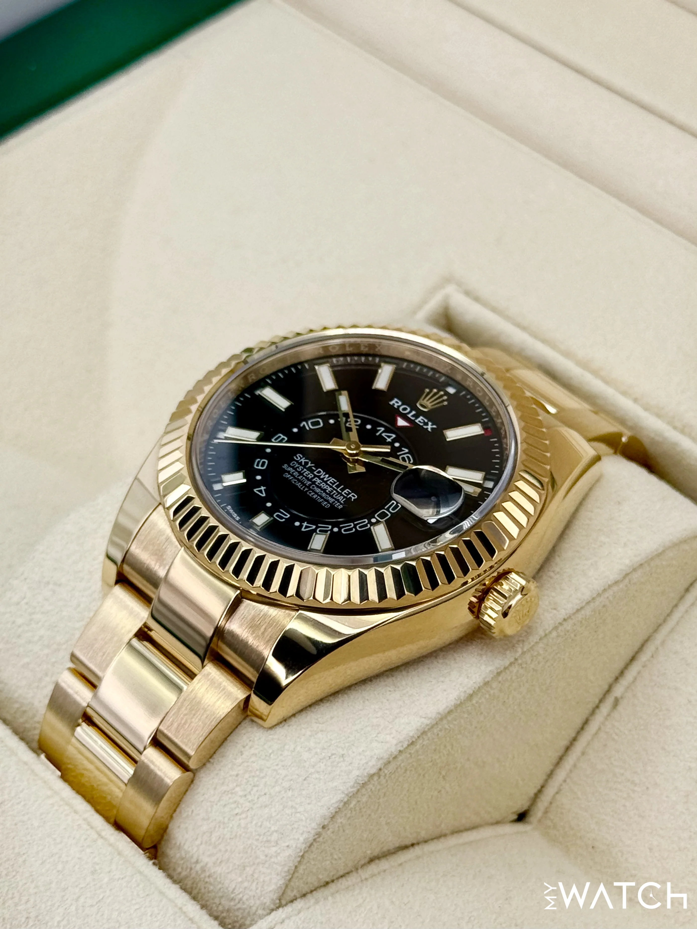 2019 Rolex Sky-Dweller 42mm 326938 18K Yellow Gold Oyster Black Dial - Image 5