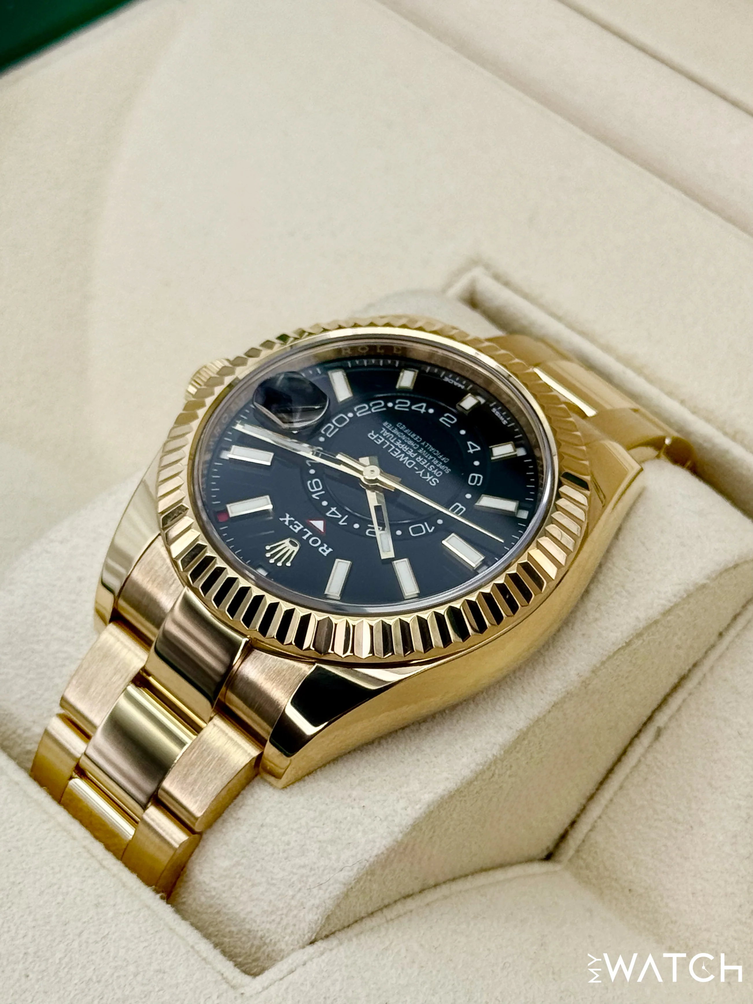 2019 Rolex Sky-Dweller 42mm 326938 18K Yellow Gold Oyster Black Dial - Image 7