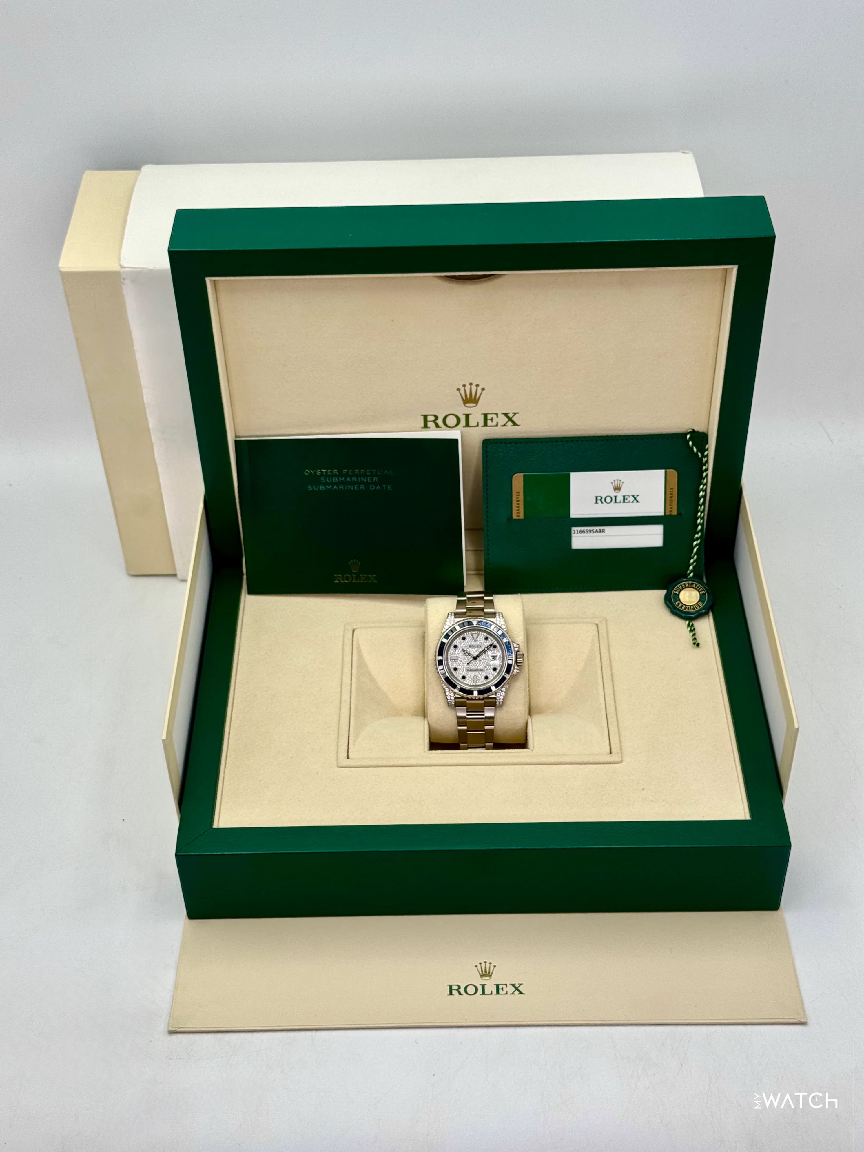 2019 Rolex Submariner 40mm 116659SABR White Gold Diamond Pave Dial - Image 9