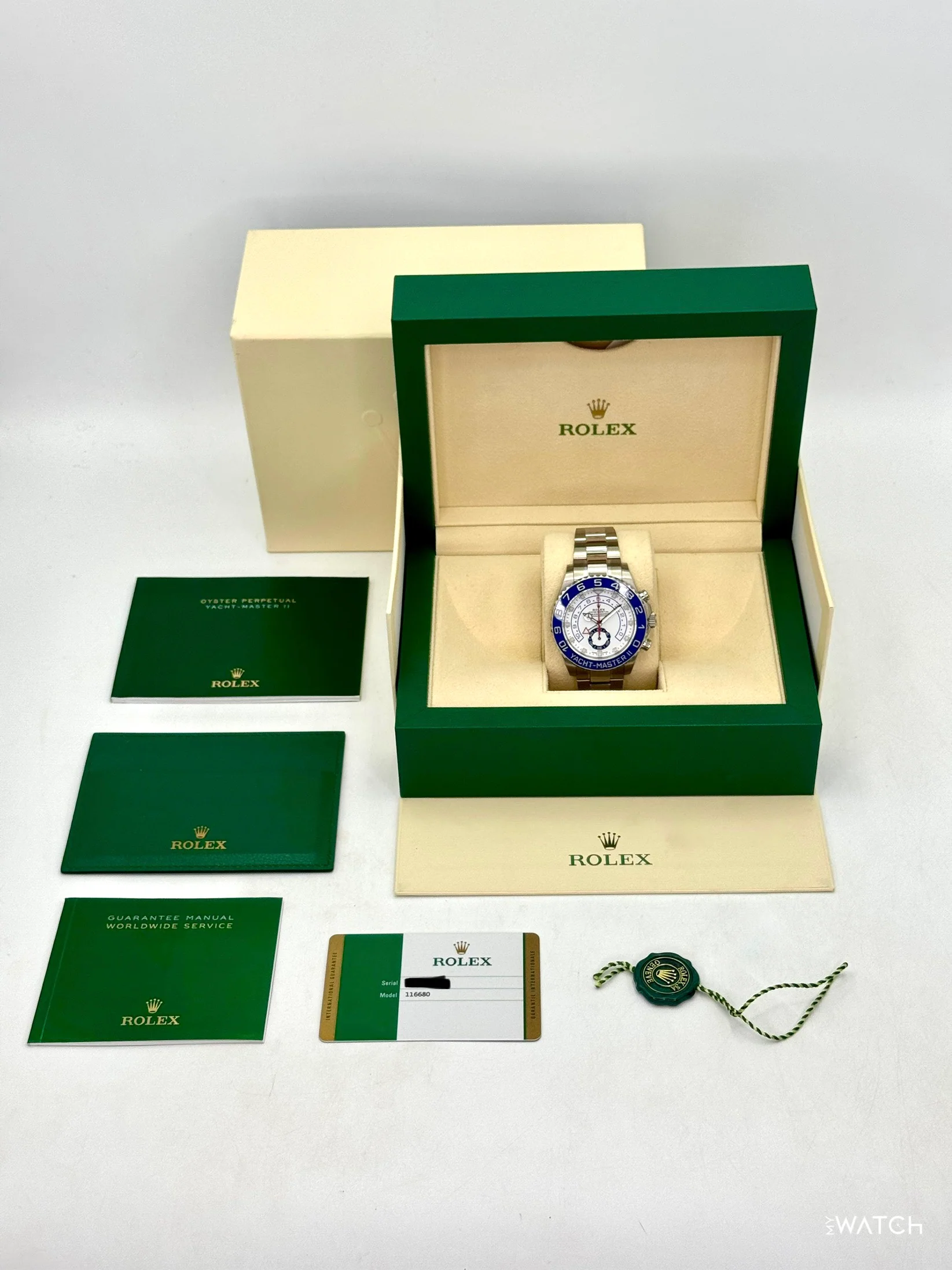 2019 Rolex Yacht-Master II 44mm 116680 Stainless Steel White Dial - Image 10