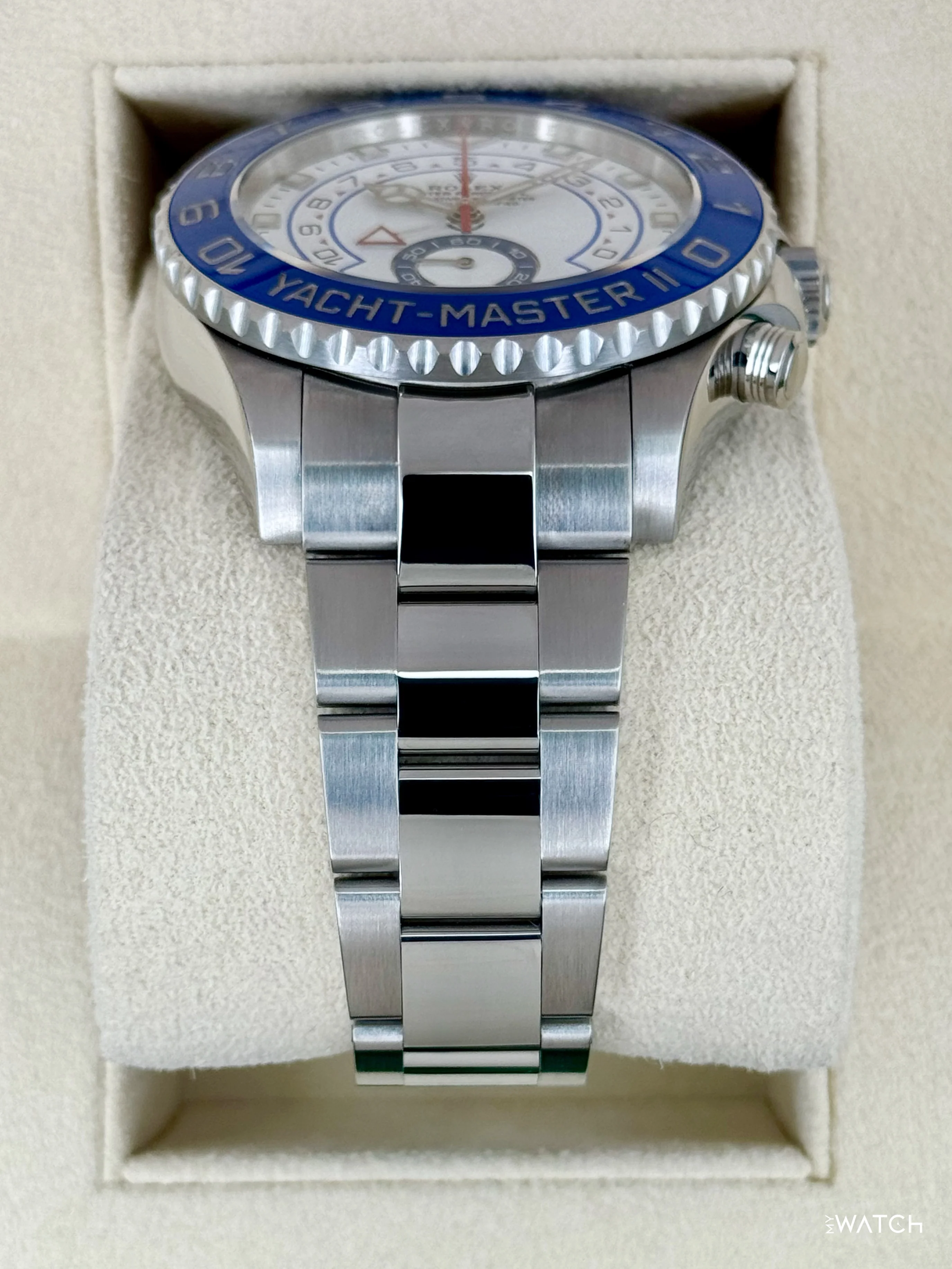 2019 Rolex Yacht-Master II 44mm 116680 Stainless Steel White Dial - Image 3