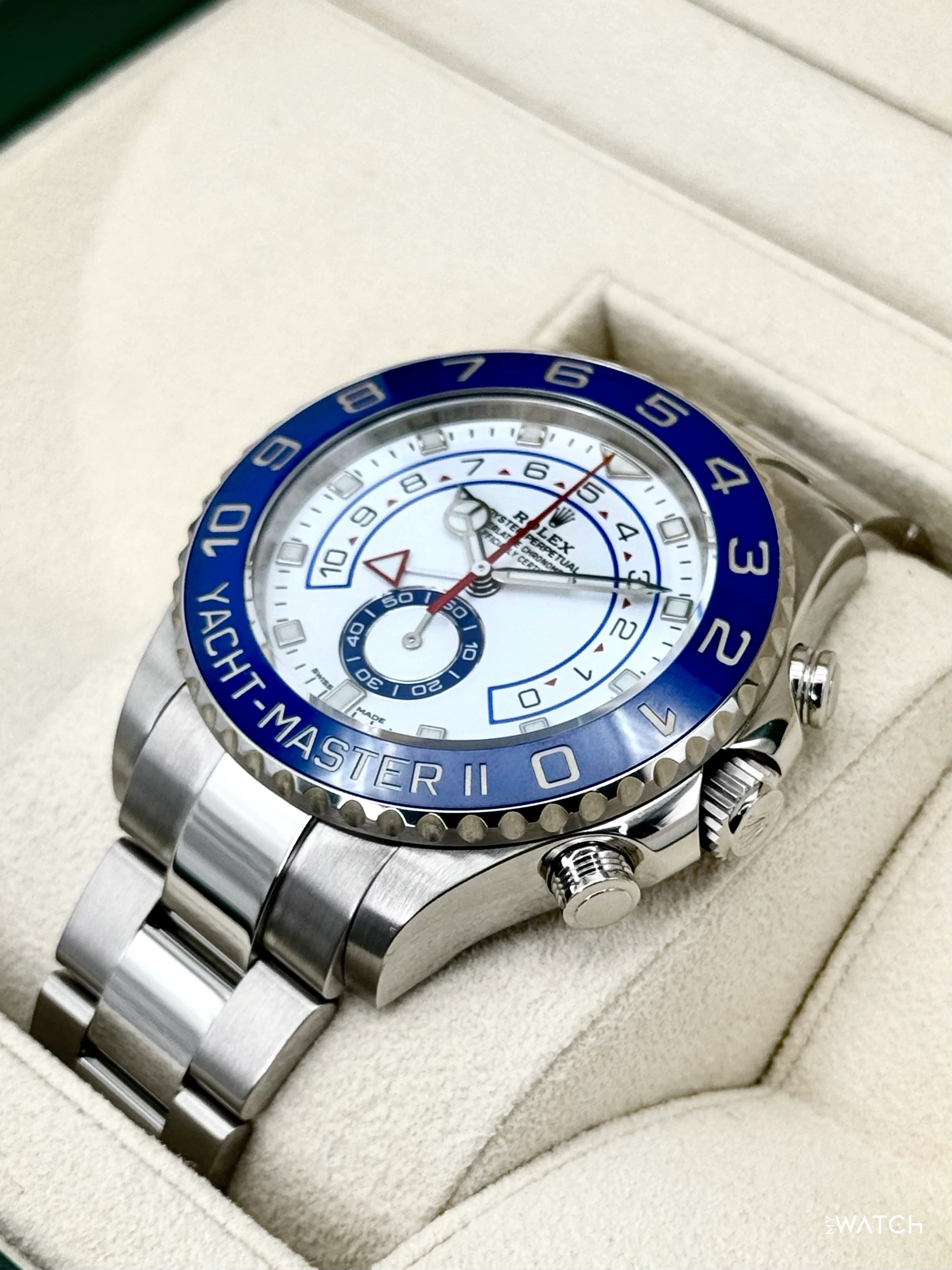 2019 Rolex Yacht-Master II 44mm 116680 Stainless Steel White Dial - Image 5