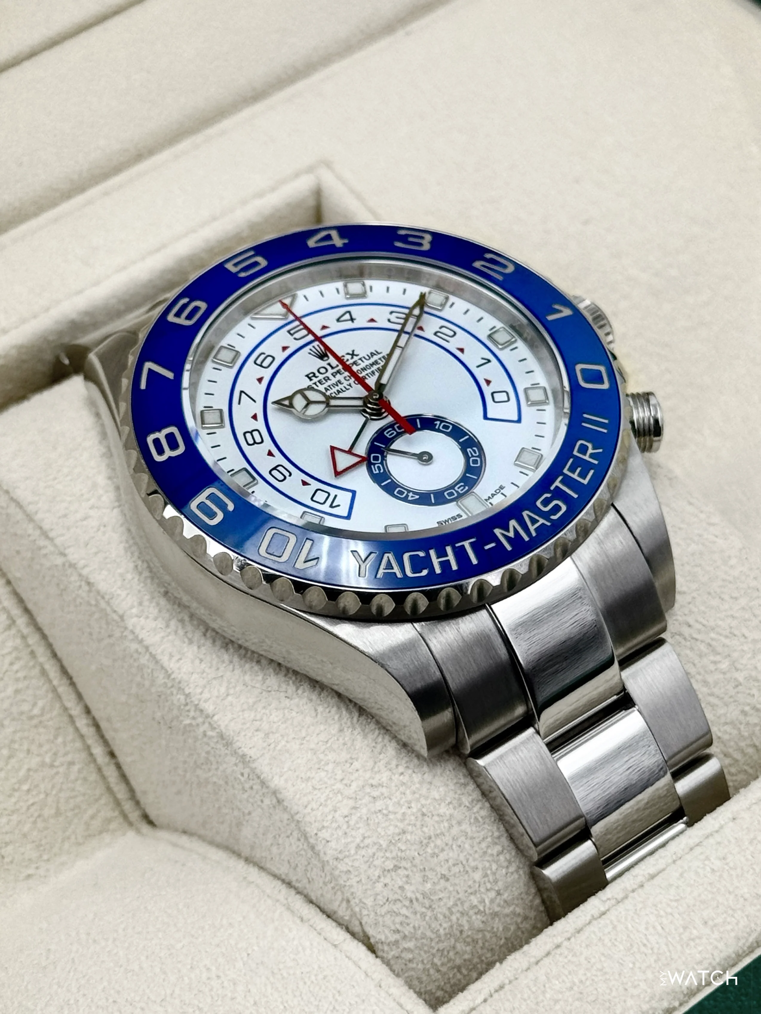 2019 Rolex Yacht-Master II 44mm 116680 Stainless Steel White Dial - Image 6