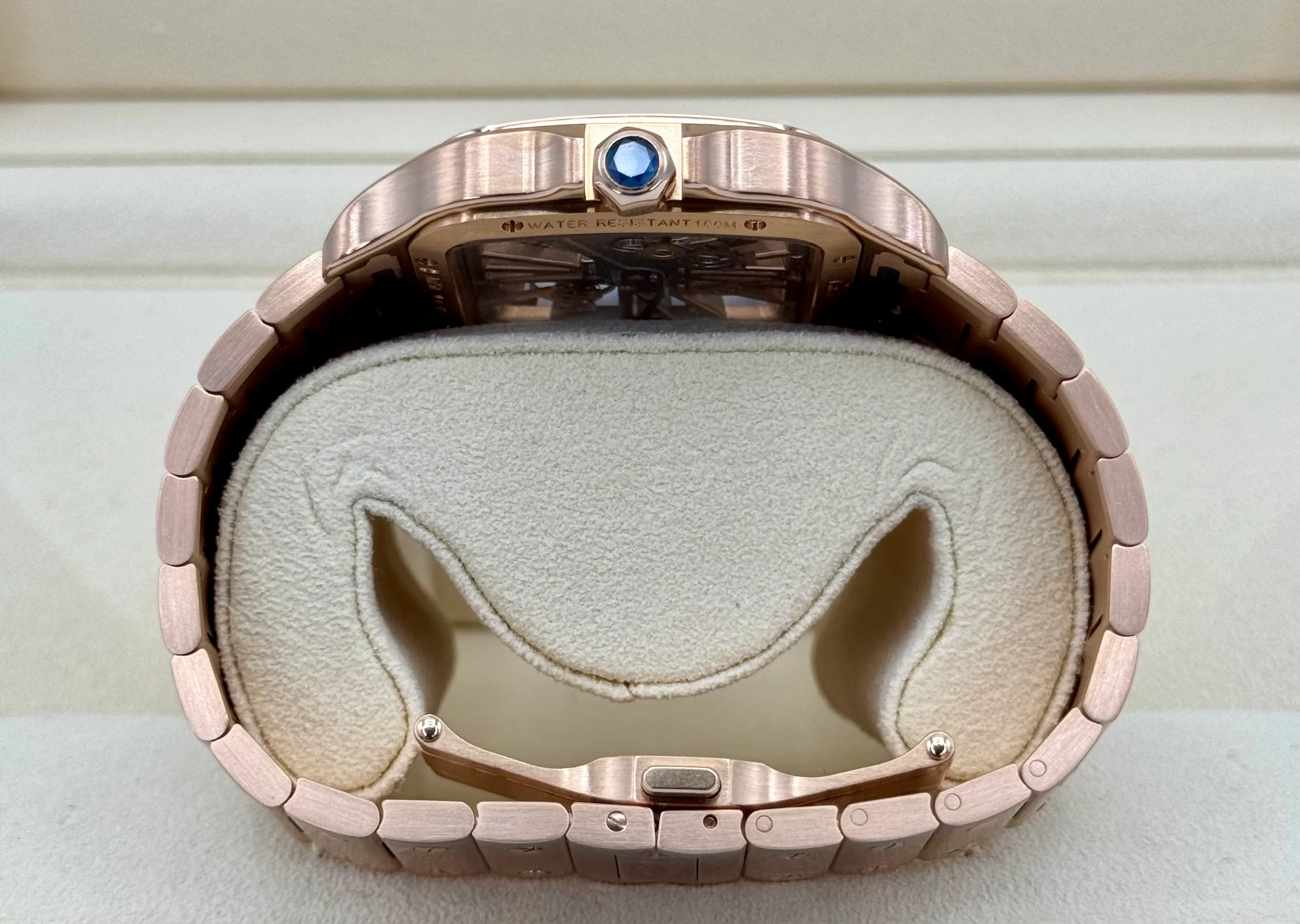 2020 Santos De Cartier 39.8mm WHSA0016 Rose Gold Skeleton Dial - Image 9