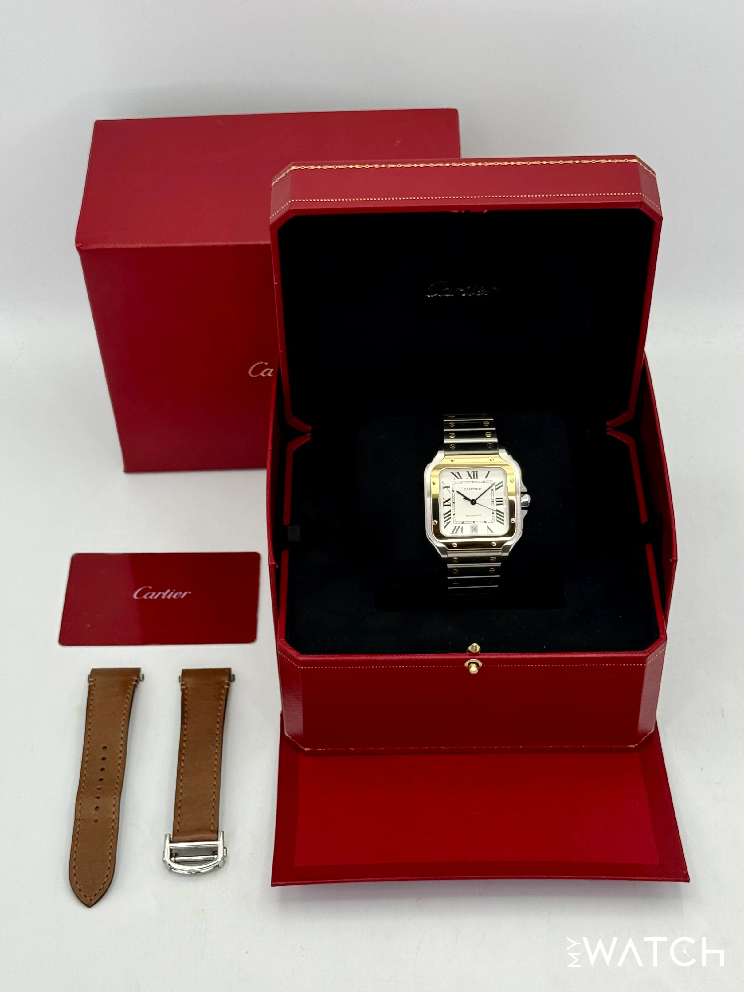 2020 Cartier Santos De Cartier 39.8mm W2SA0009 Two-Tone White Dial - Image 10
