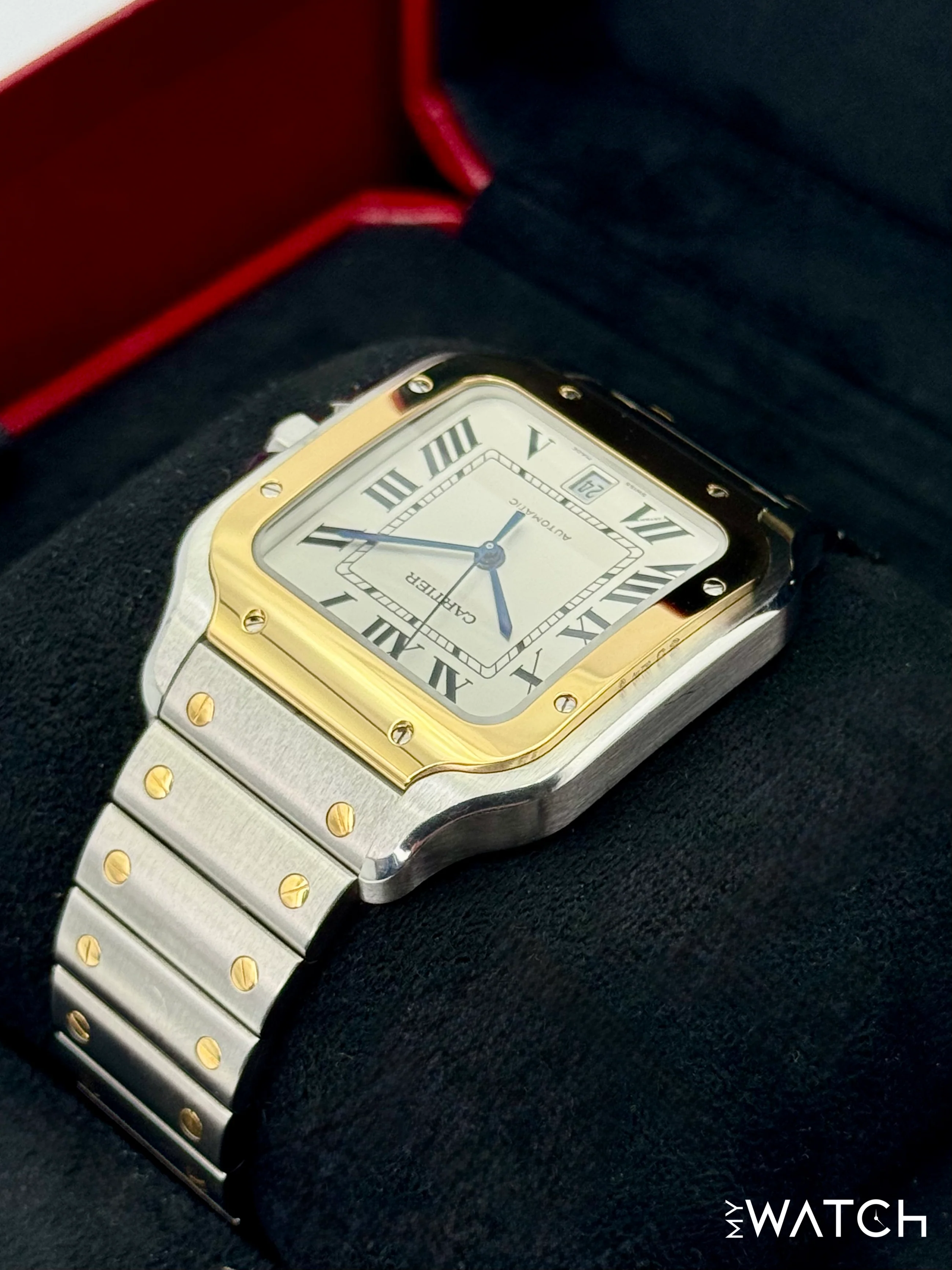 2020 Cartier Santos De Cartier 39.8mm W2SA0009 Two-Tone White Dial - Image 7