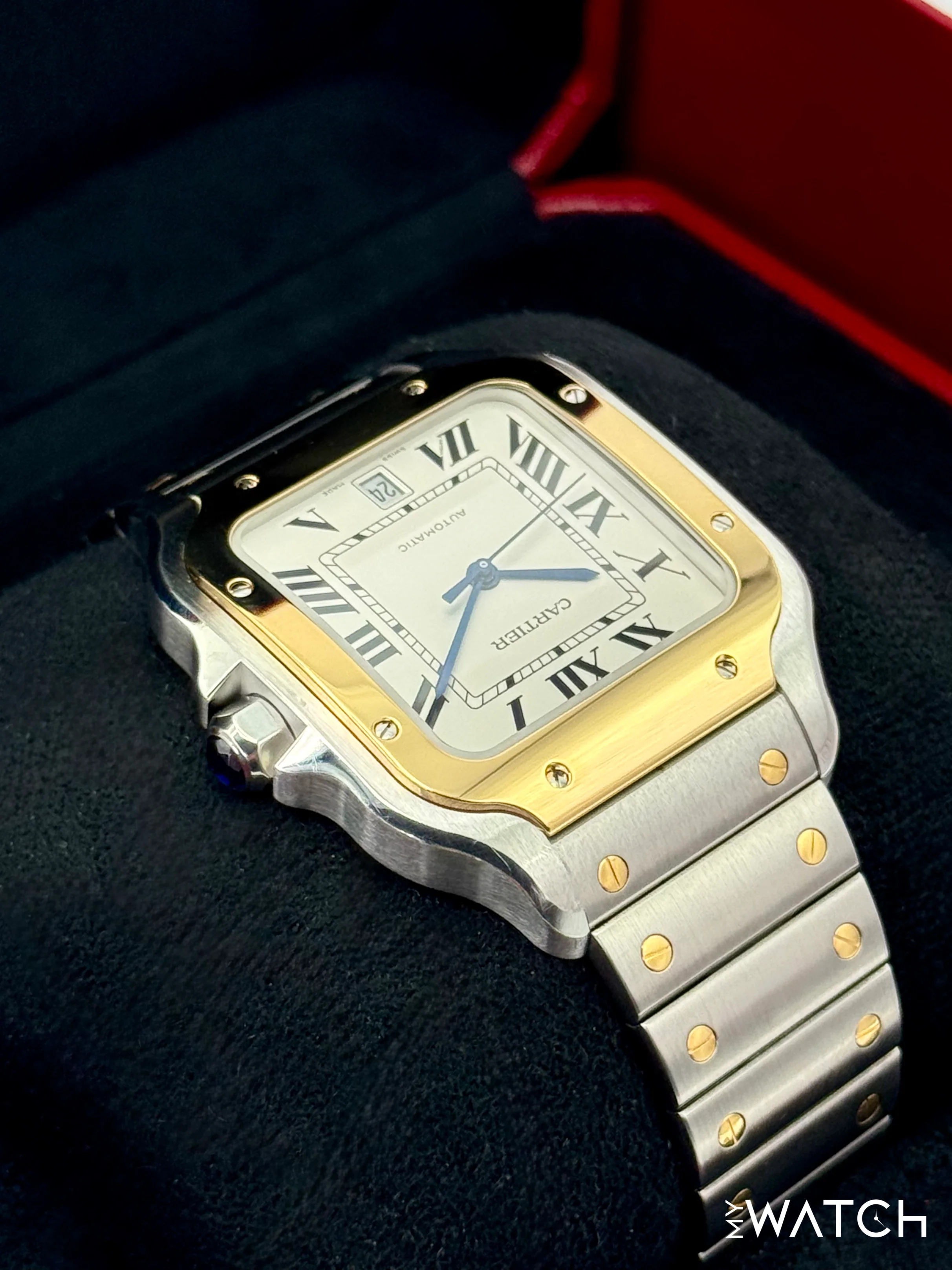 2020 Cartier Santos De Cartier 39.8mm W2SA0009 Two-Tone White Dial - Image 8