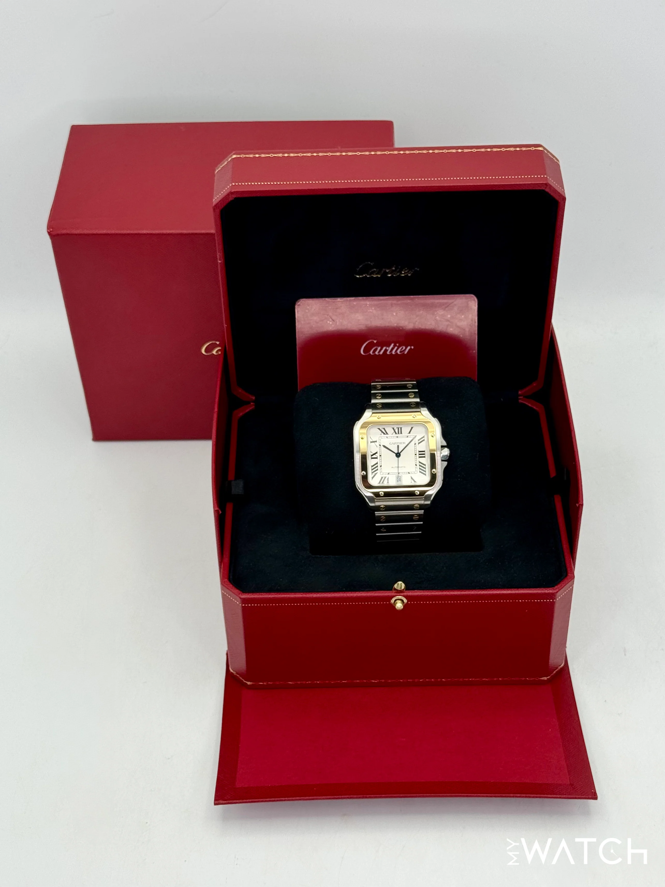 2020 Cartier Santos De Cartier 39.8mm W2SA0009 Two-Tone White Dial - Image 9