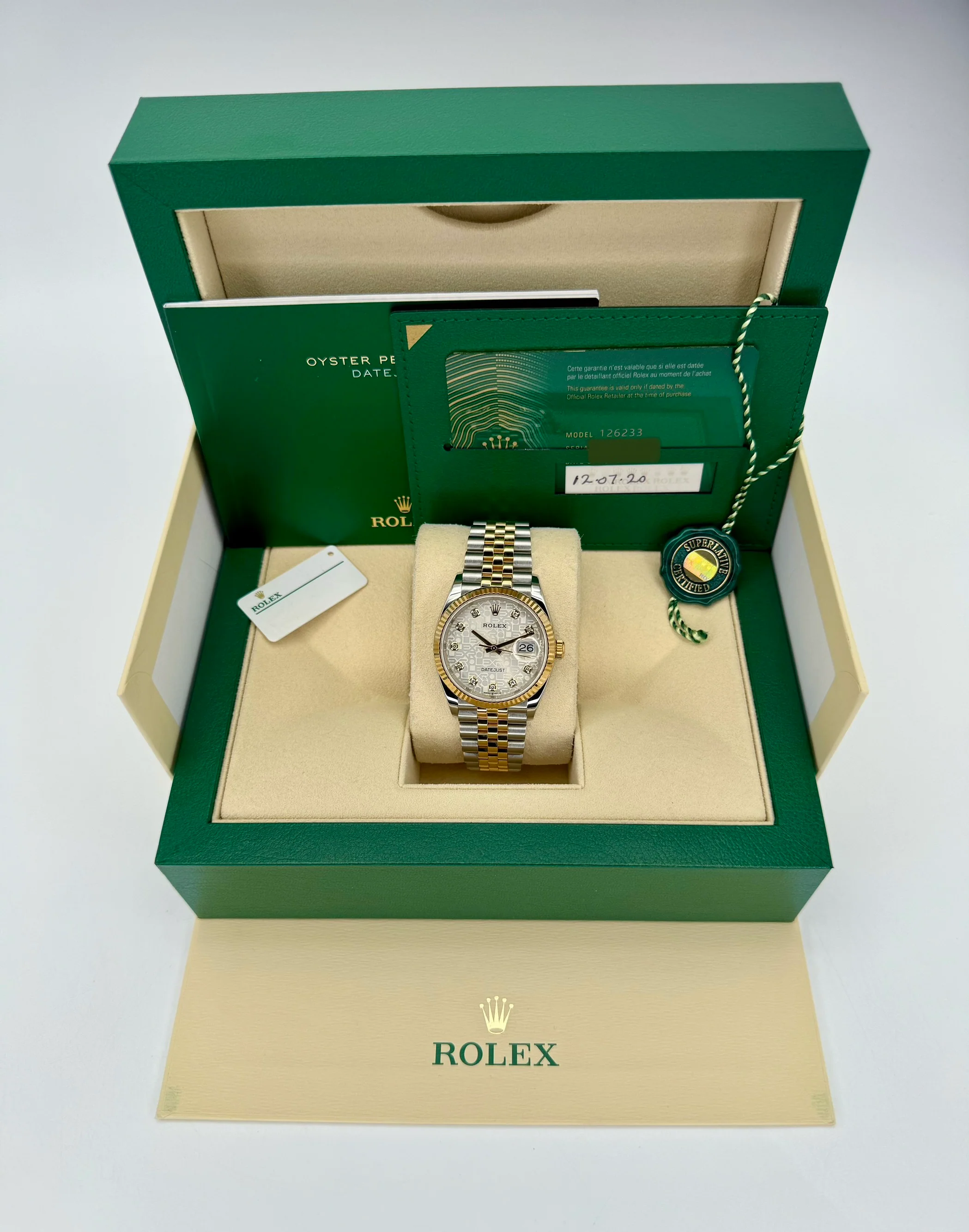 2020 Rolex Datejust 36mm 126233 Two-Tone 10 Diamond Anniversary Dial - Image 11