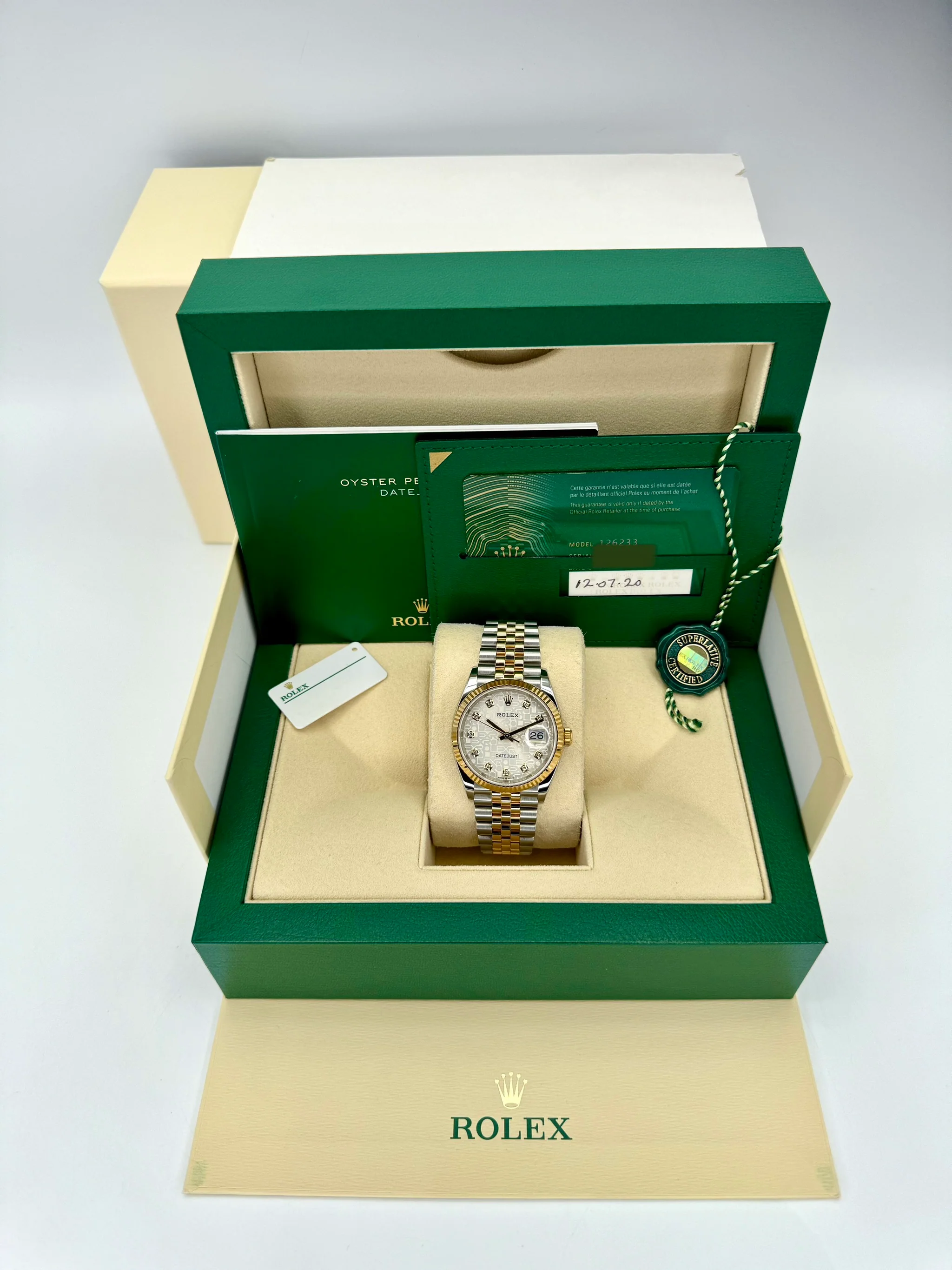 2020 Rolex Datejust 36mm 126233 Two-Tone 10 Diamond Anniversary Dial - Image 12