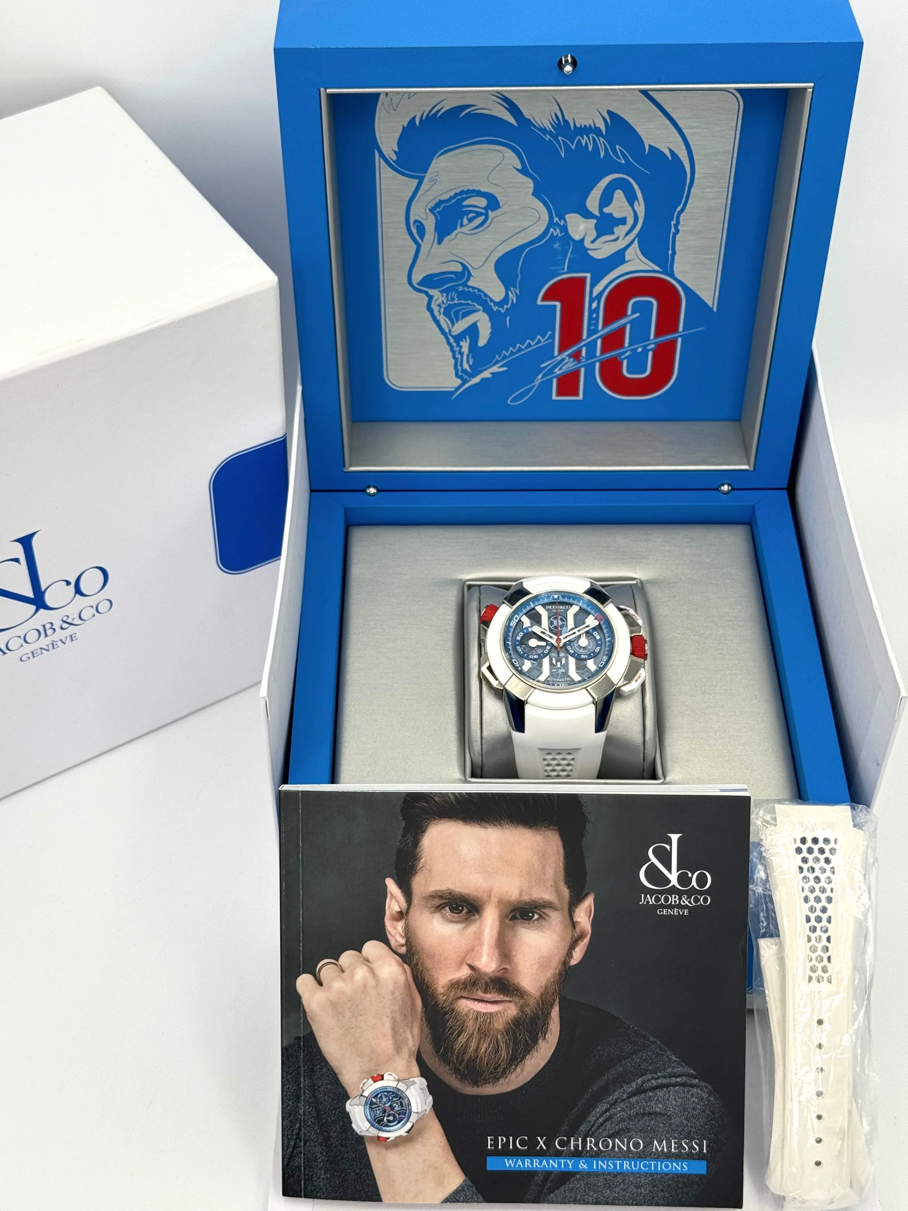 2020 Jacob & Co Epic X Chrono Messi 47mm EC313.20.PE.LL.K Titanium - Image 12