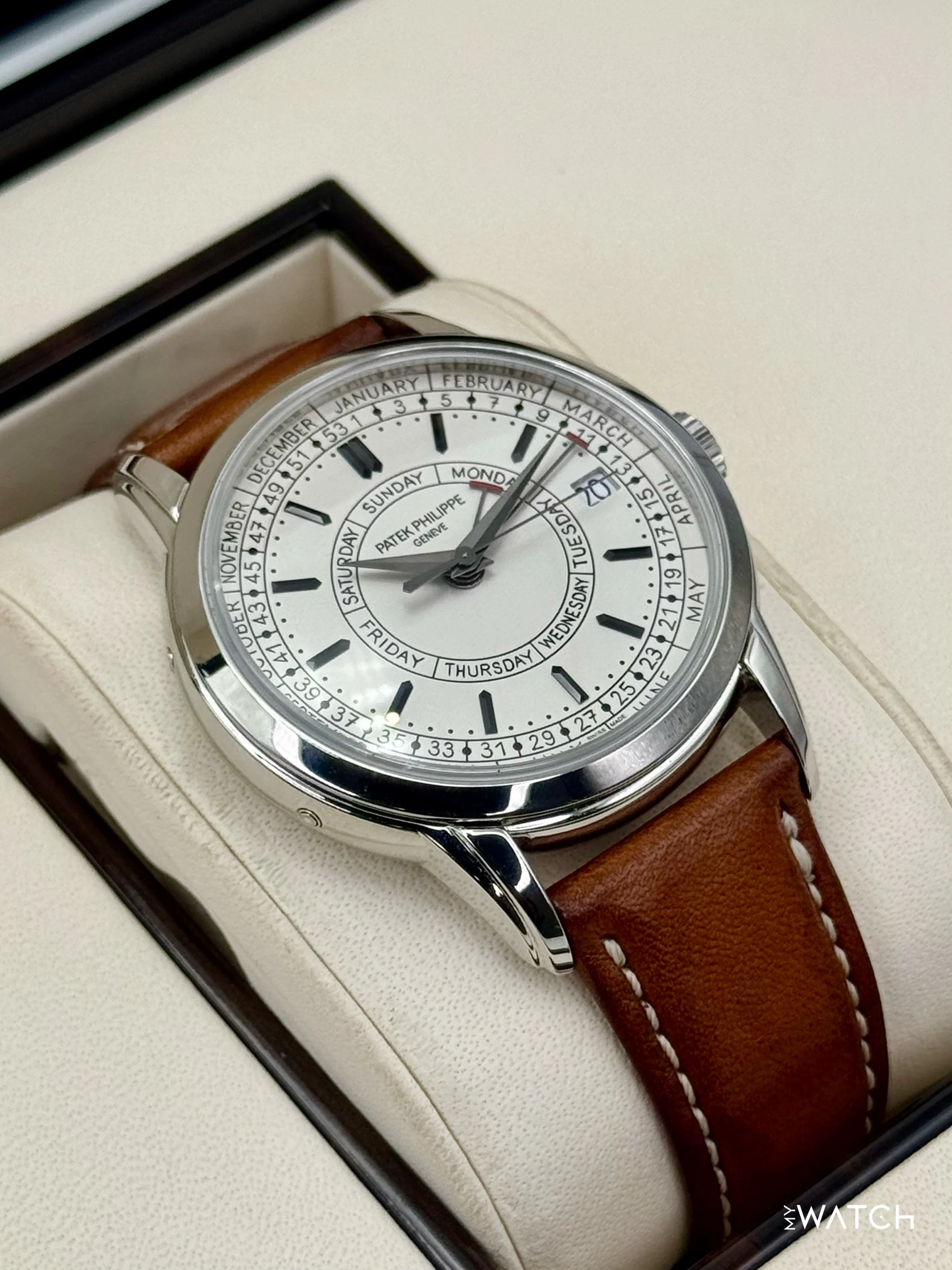 2020 Patek Philippe Calatrava Weekly Calendar 40mm 5212A Stainless Steel White Dial - Image 6