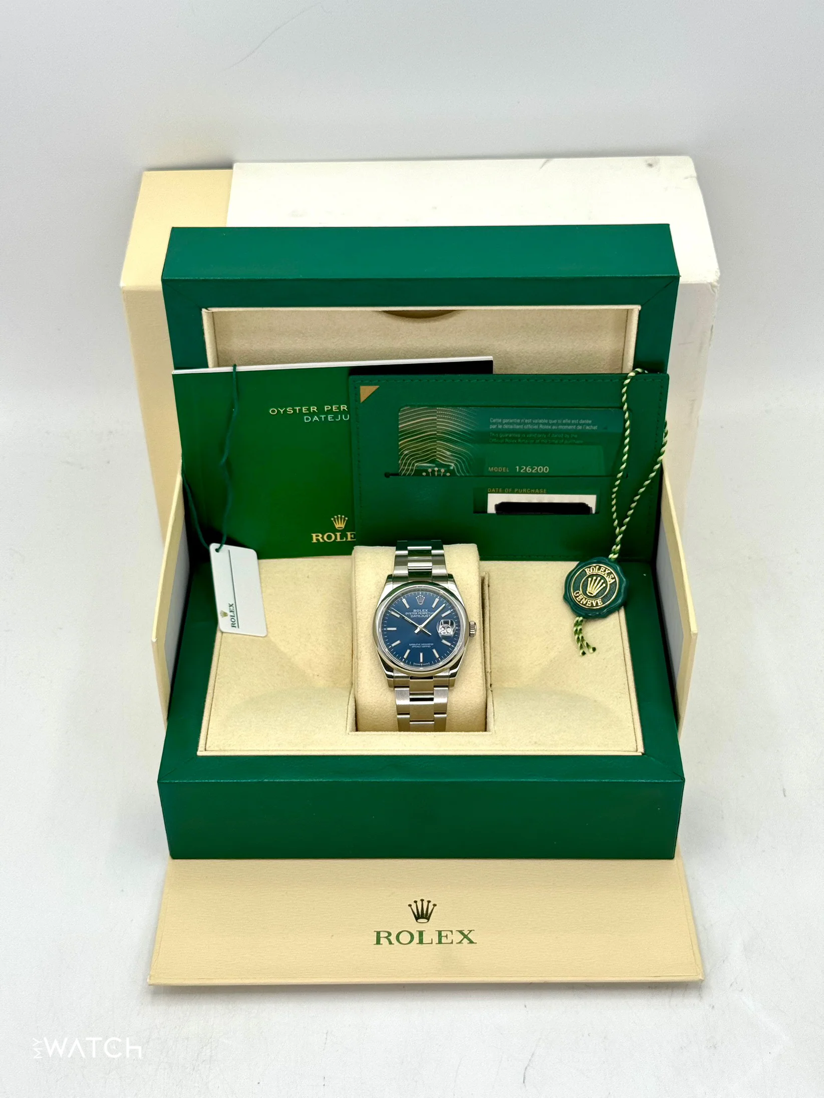 2020 Rolex Datejust 36mm 126200 Stainless Steel Oyster Blue Dial - Image 9