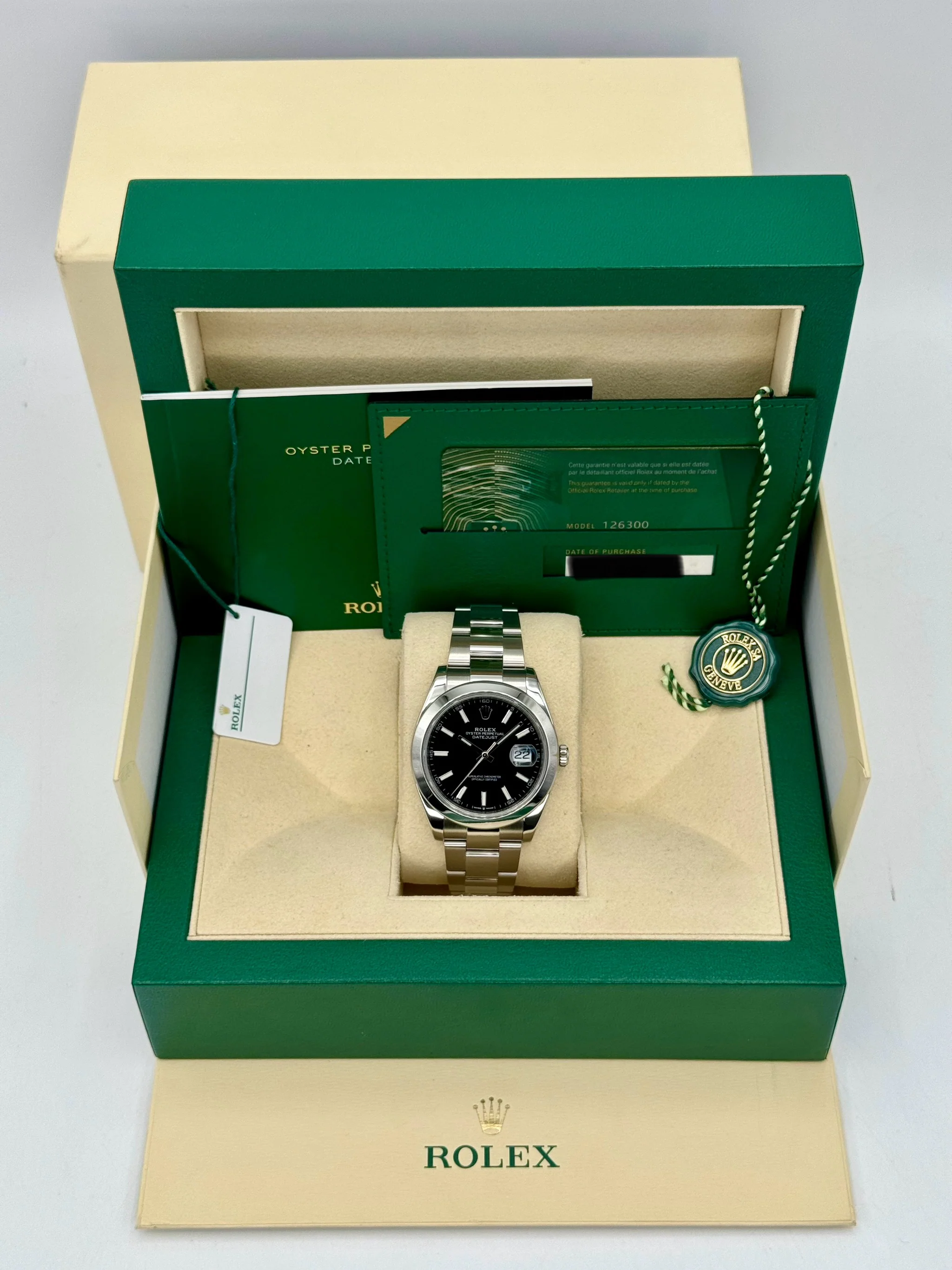 2020 Rolex Datejust 41mm 126300 Stainless Steel Oyster Black Dial - Image 10