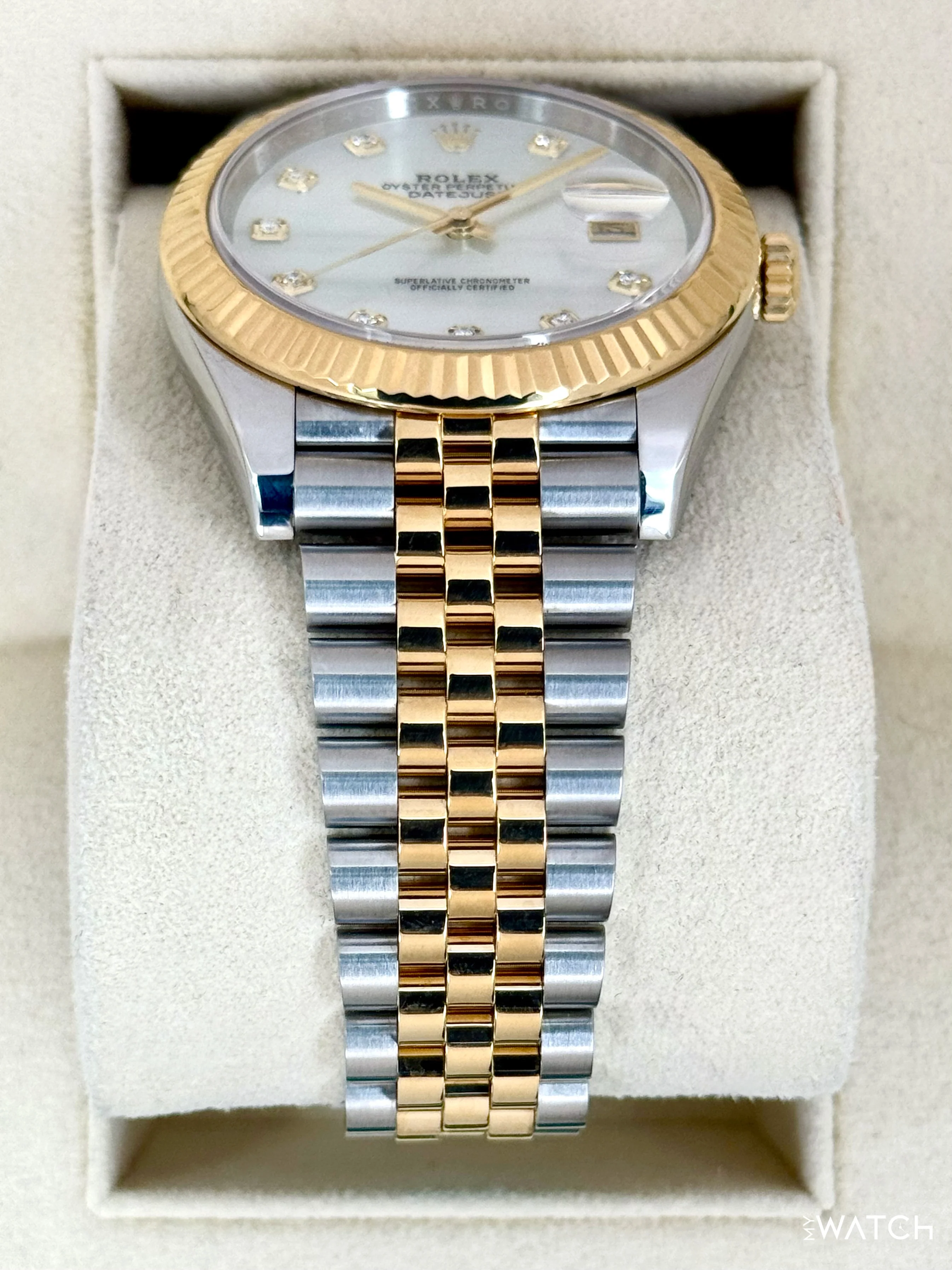 2020 Rolex Datejust 41mm 126333 Two-Tone Jubilee MOP Diamond Dial - Image 3