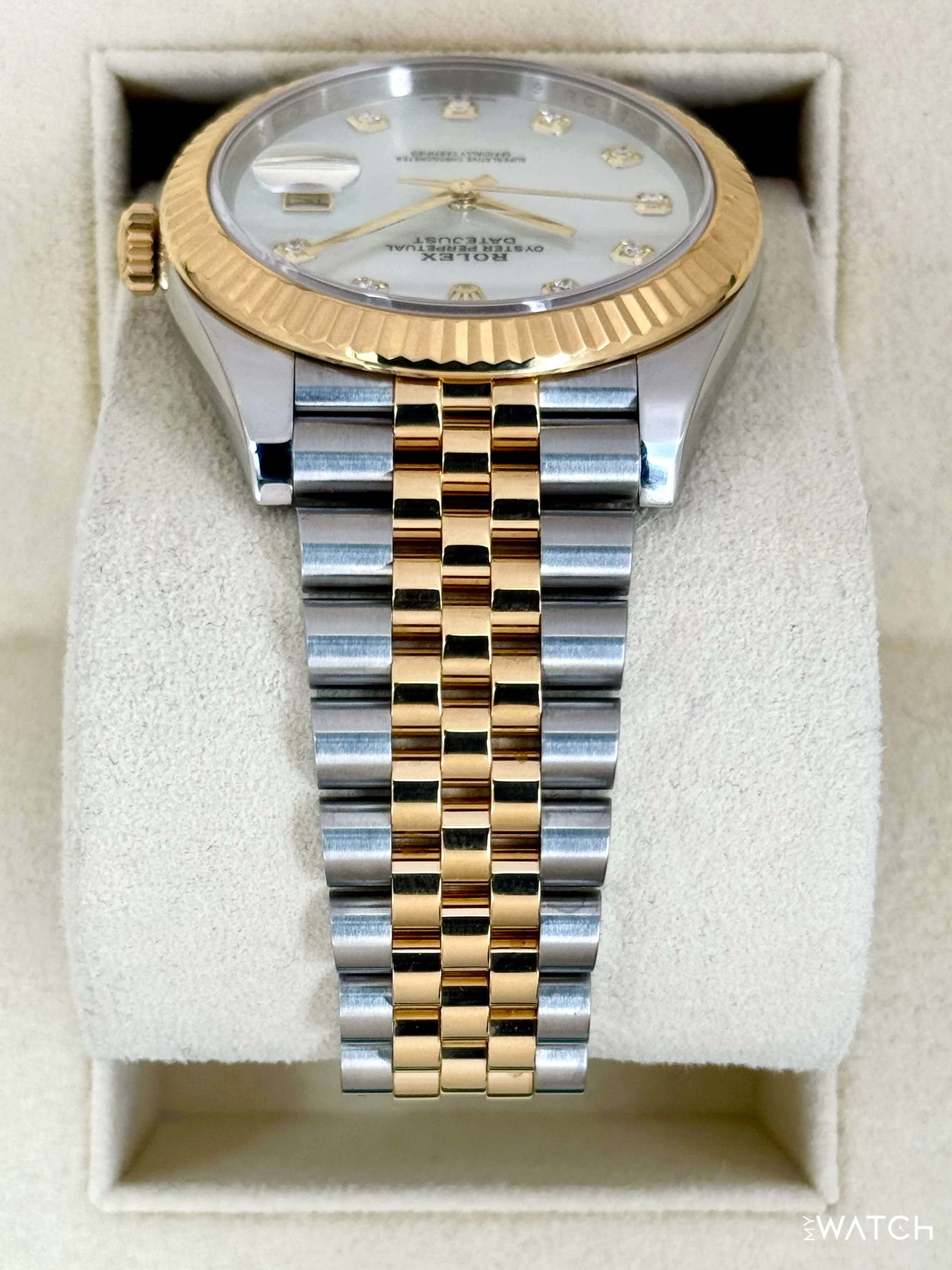 2020 Rolex Datejust 41mm 126333 Two-Tone Jubilee MOP Diamond Dial - Image 4