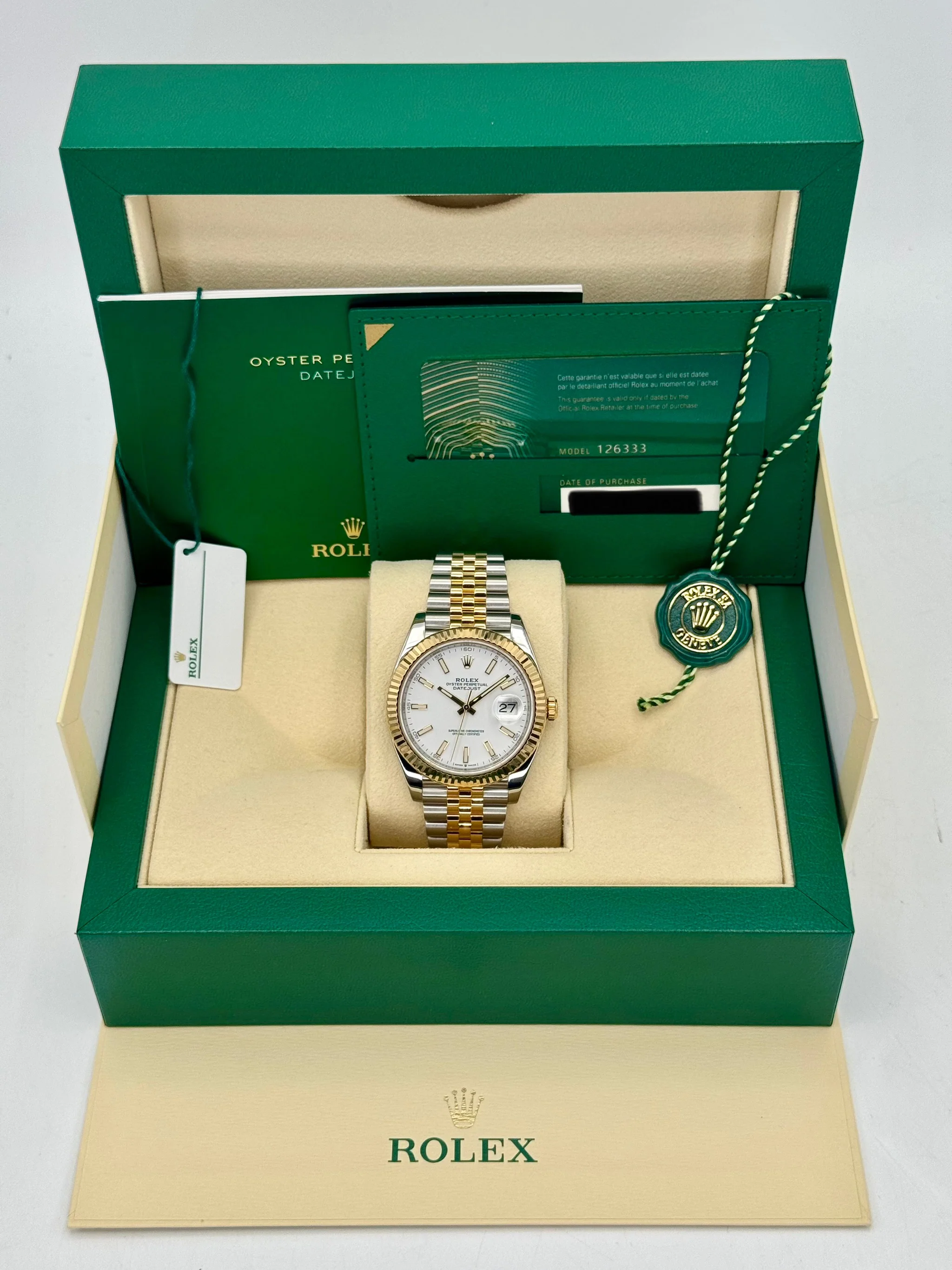 2020 Rolex Datejust 41mm 126333 Two-Tone Jubilee White Dial - Image 11