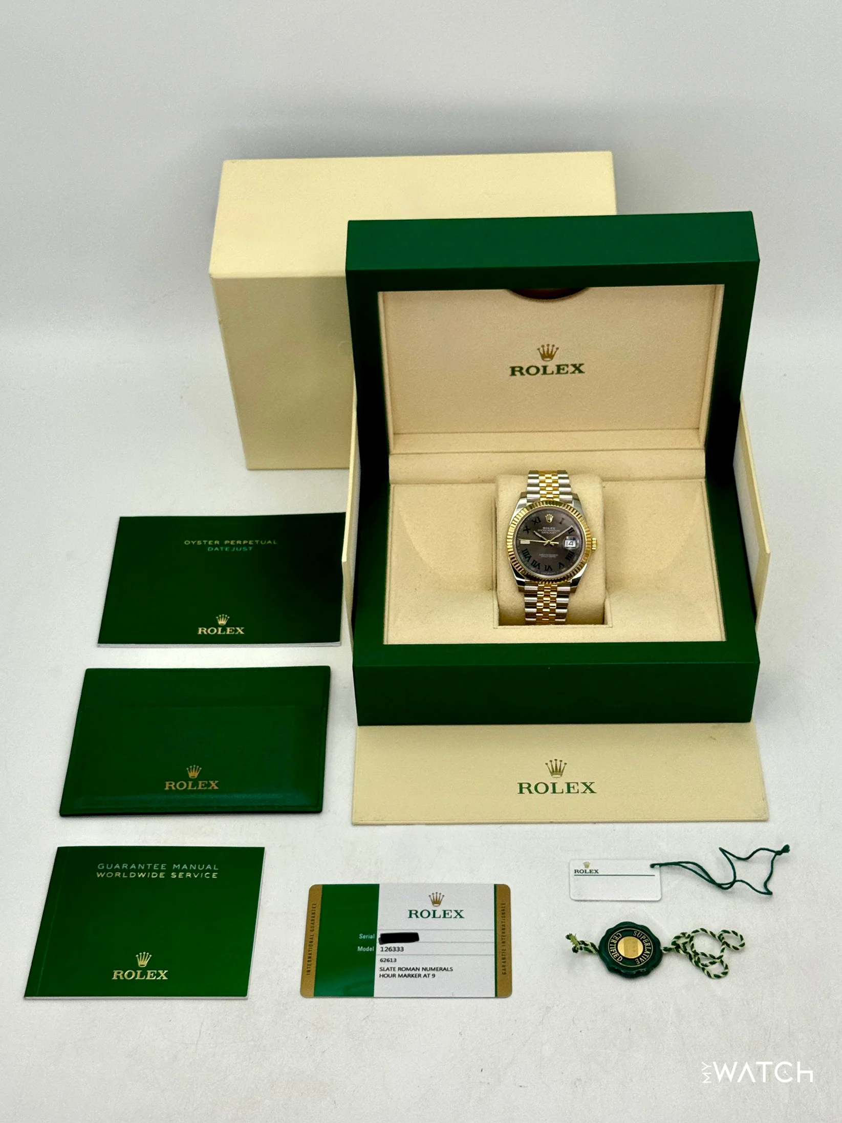 2020 Rolex Datejust 41mm 126333 Two-Tone Oyster Wimbledon Dial - Image 10